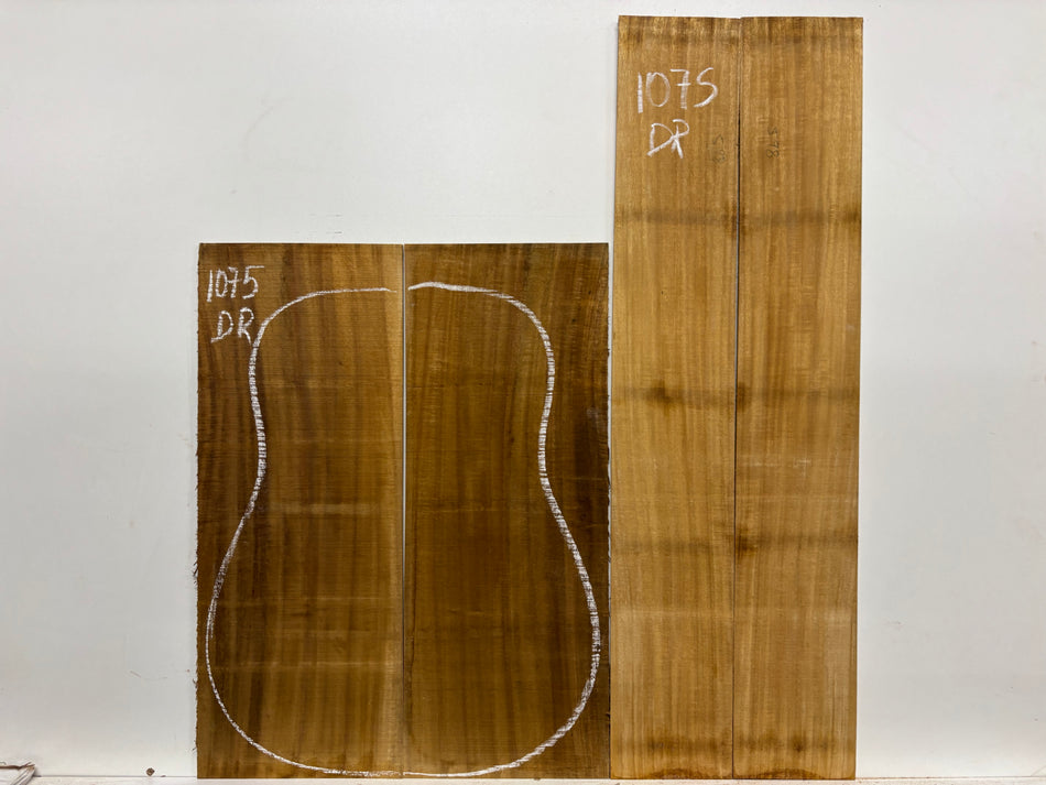 Golden Acacia Dreadnought Guitar Back & Side Set #1075