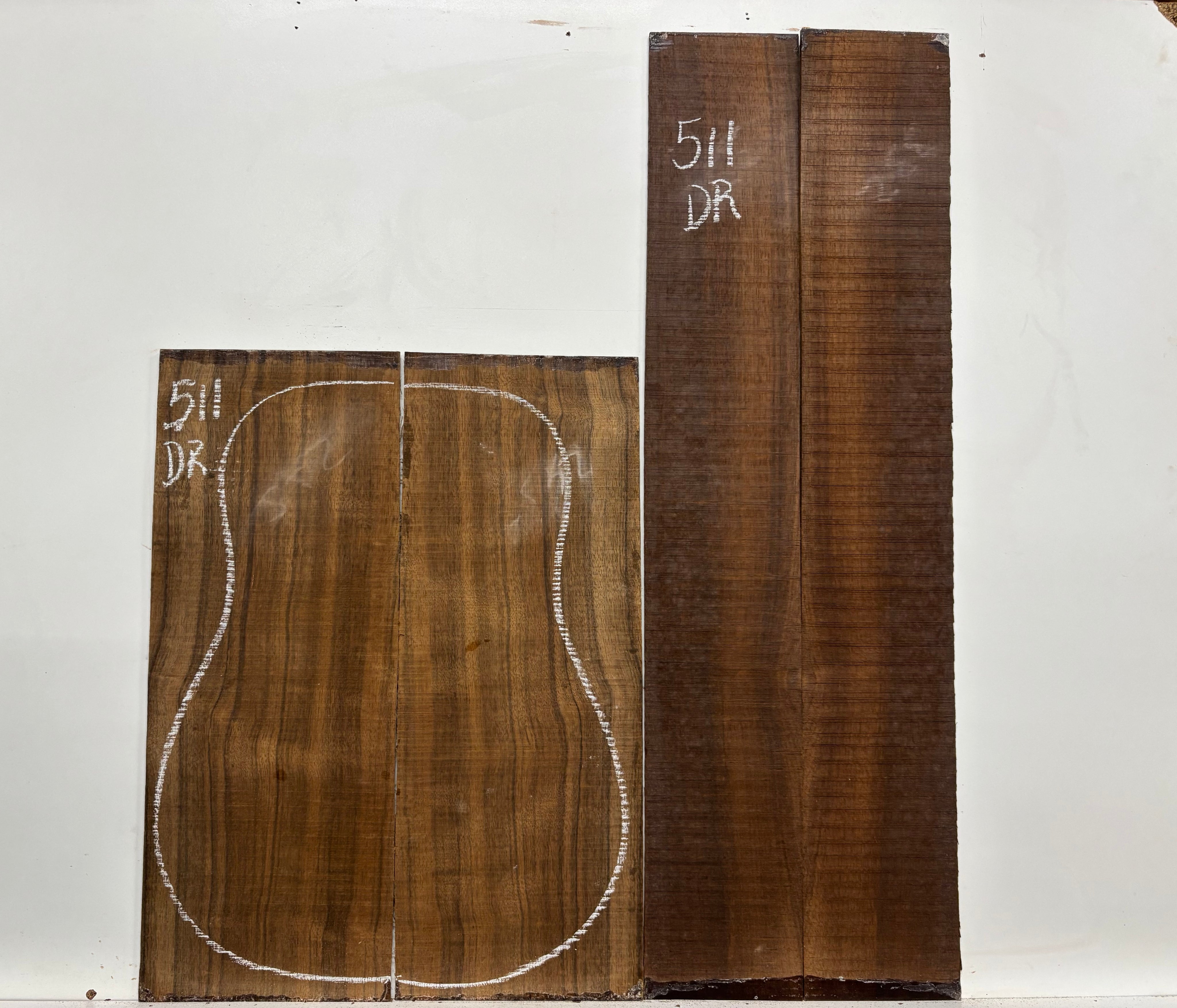 Indian Laurel Dreadnought Guitar Back and Side Set #511 - Exotic Wood Zone
