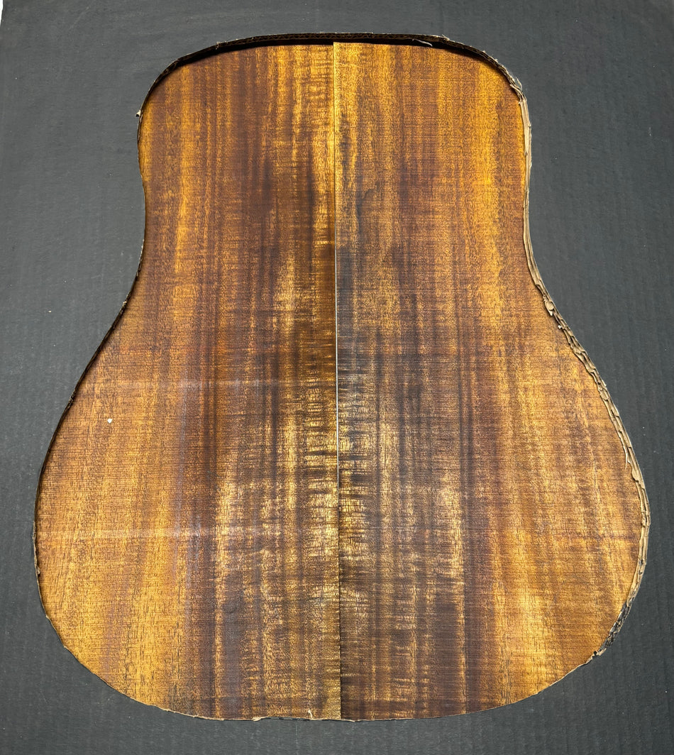 Golden Flame Acacia Dreadnought Guitar Back & Side Set #2003