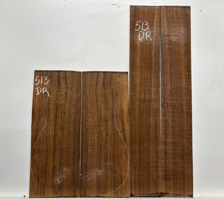Indian Laurel Dreadnought Guitar Back and Side Set #513 - Exotic Wood Zone
