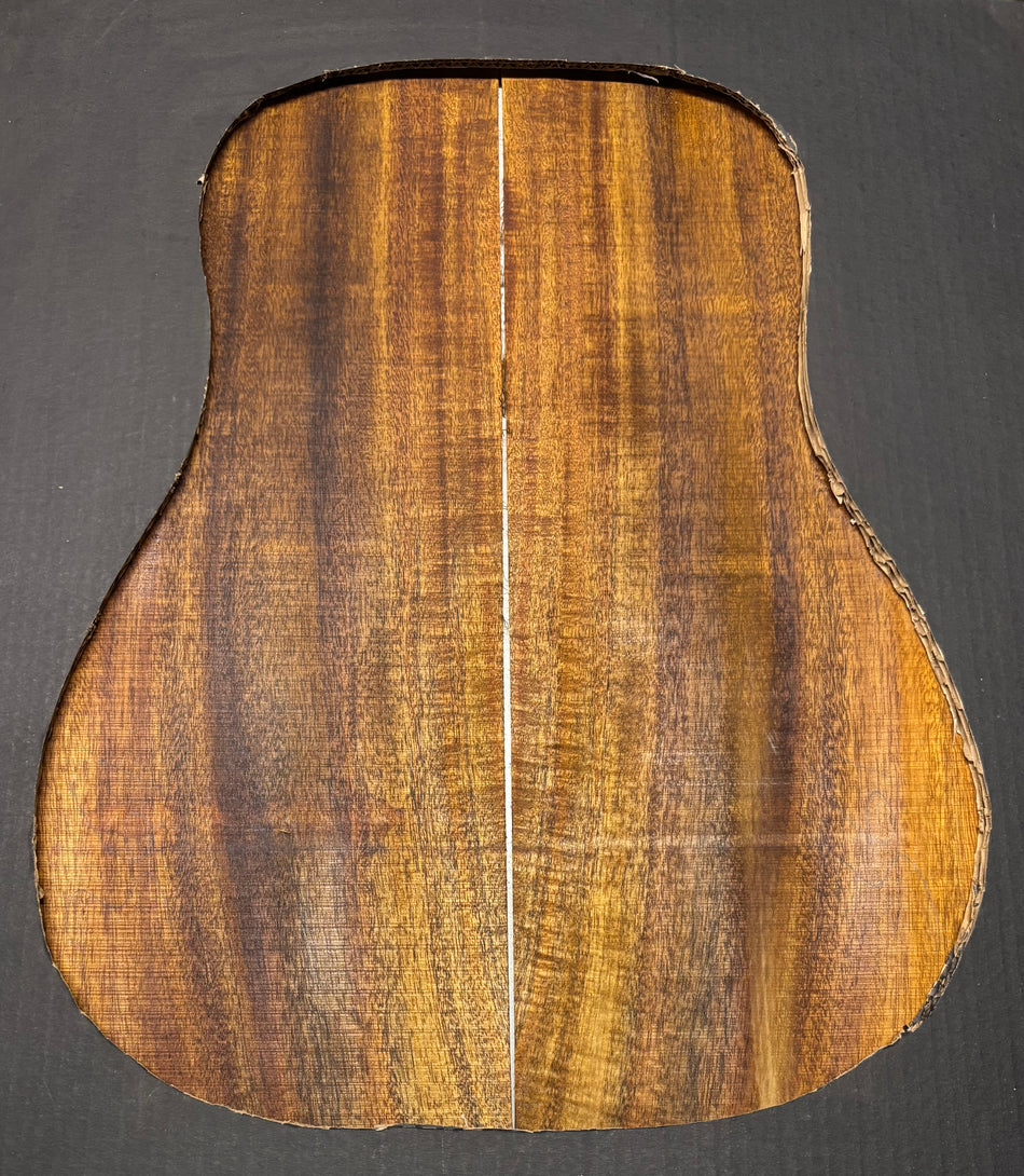 Golden Flame Acacia Dreadnought Guitar Back & Side Set #2004