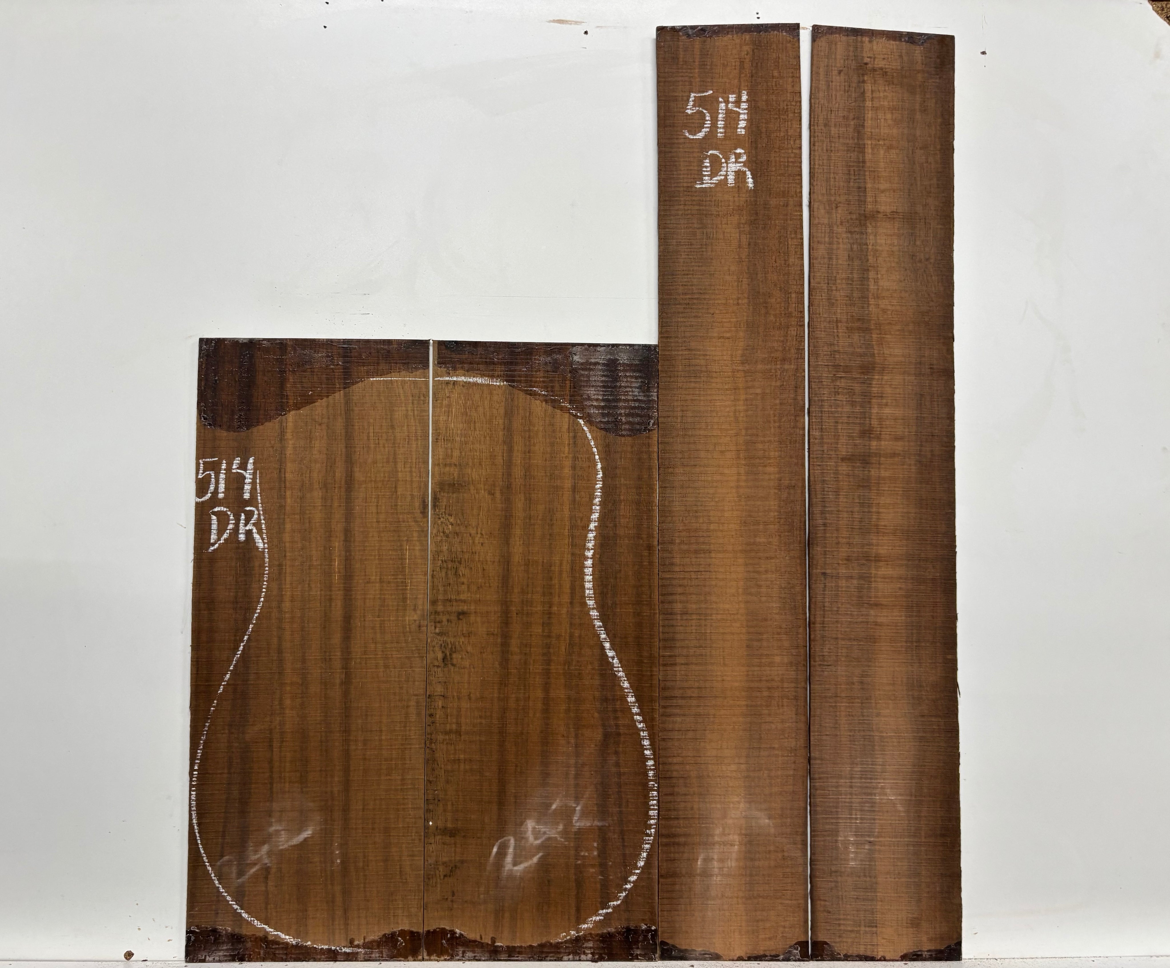Indian Laurel Dreadnought Guitar Back and Side Set #514 - Exotic Wood Zone