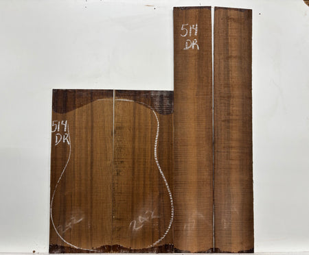 Indian Laurel Dreadnought Guitar Back and Side Set #514 - Exotic Wood Zone