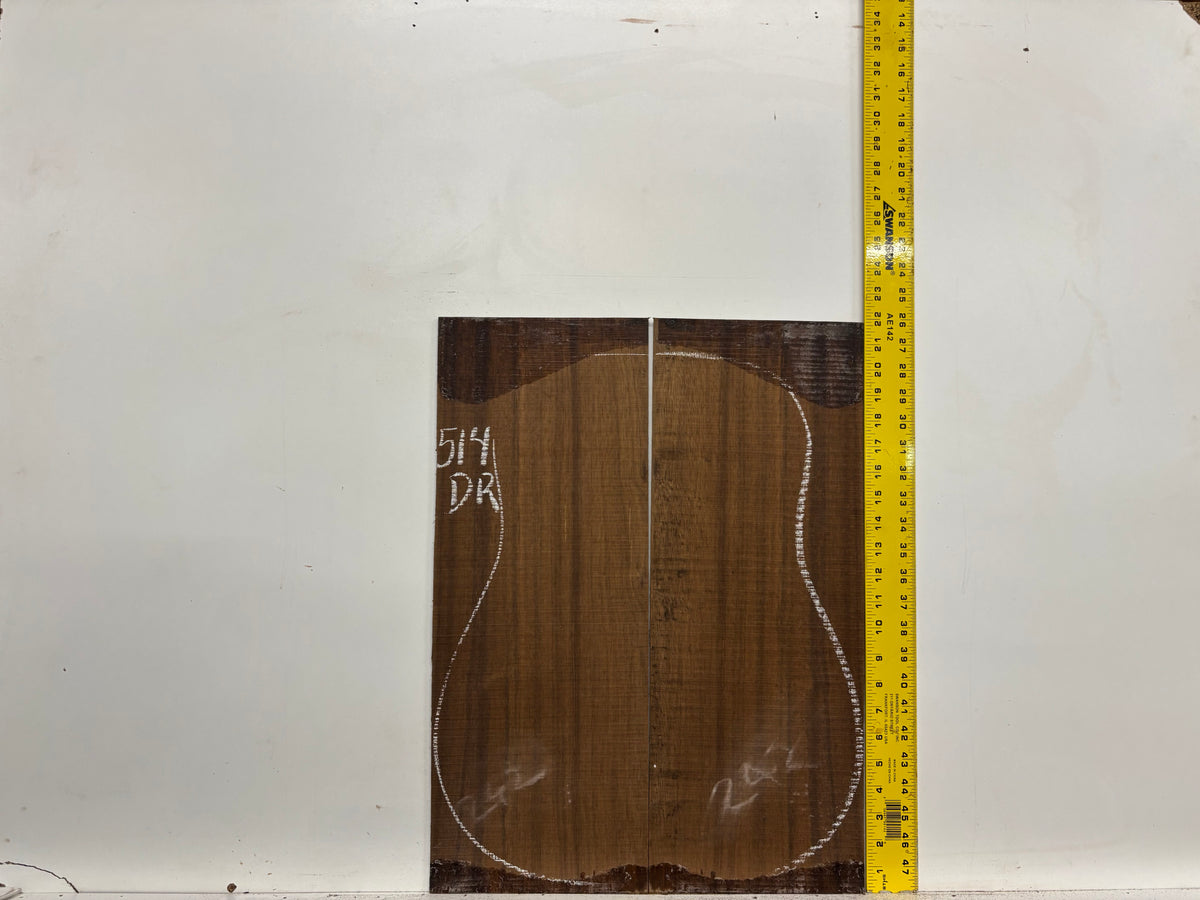 Indian Laurel Dreadnought Guitar Back and Side Set #514 - Exotic Wood Zone
