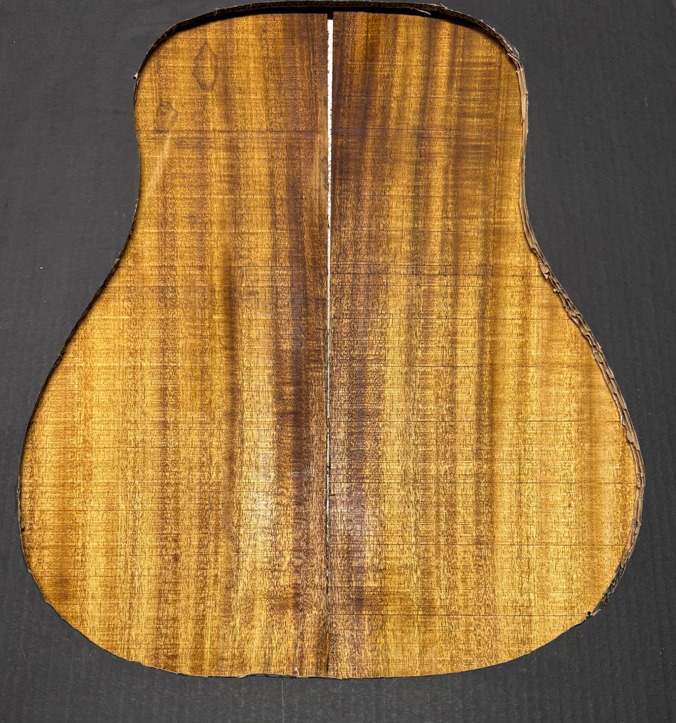 Golden Flame Acacia Dreadnought Guitar Back & Side Set #2005