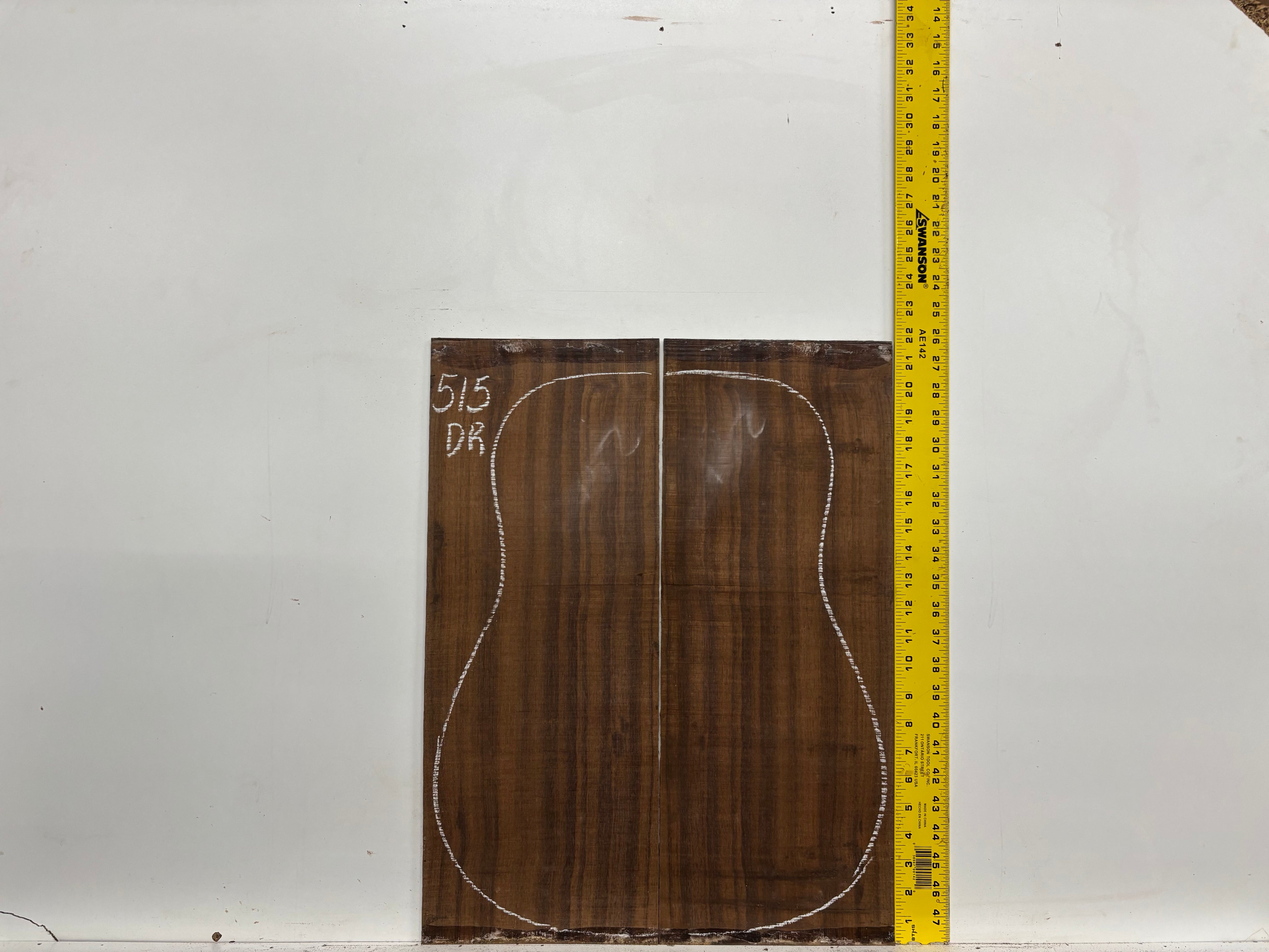 Indian Laurel Dreadnought Guitar Back and Side Set #515 - Exotic Wood Zone