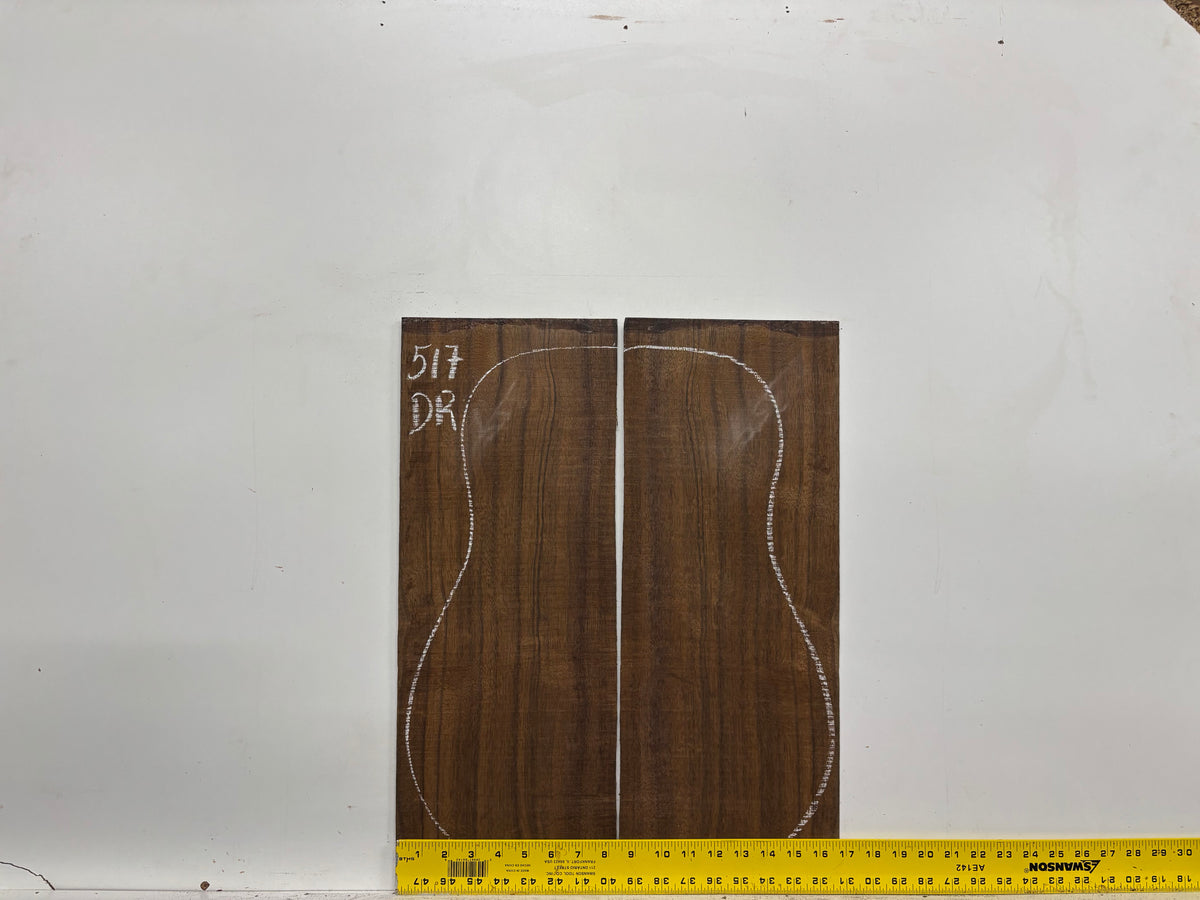 Indian Laurel Dreadnought Guitar Back and Side Set #517 - Exotic Wood Zone