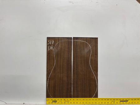 Indian Laurel Dreadnought Guitar Back and Side Set #517 - Exotic Wood Zone