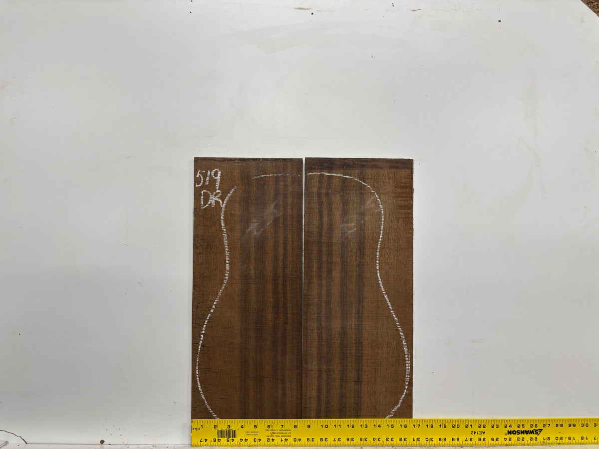 Indian Laurel Dreadnought Guitar Back and Side Set #519 - Exotic Wood Zone
