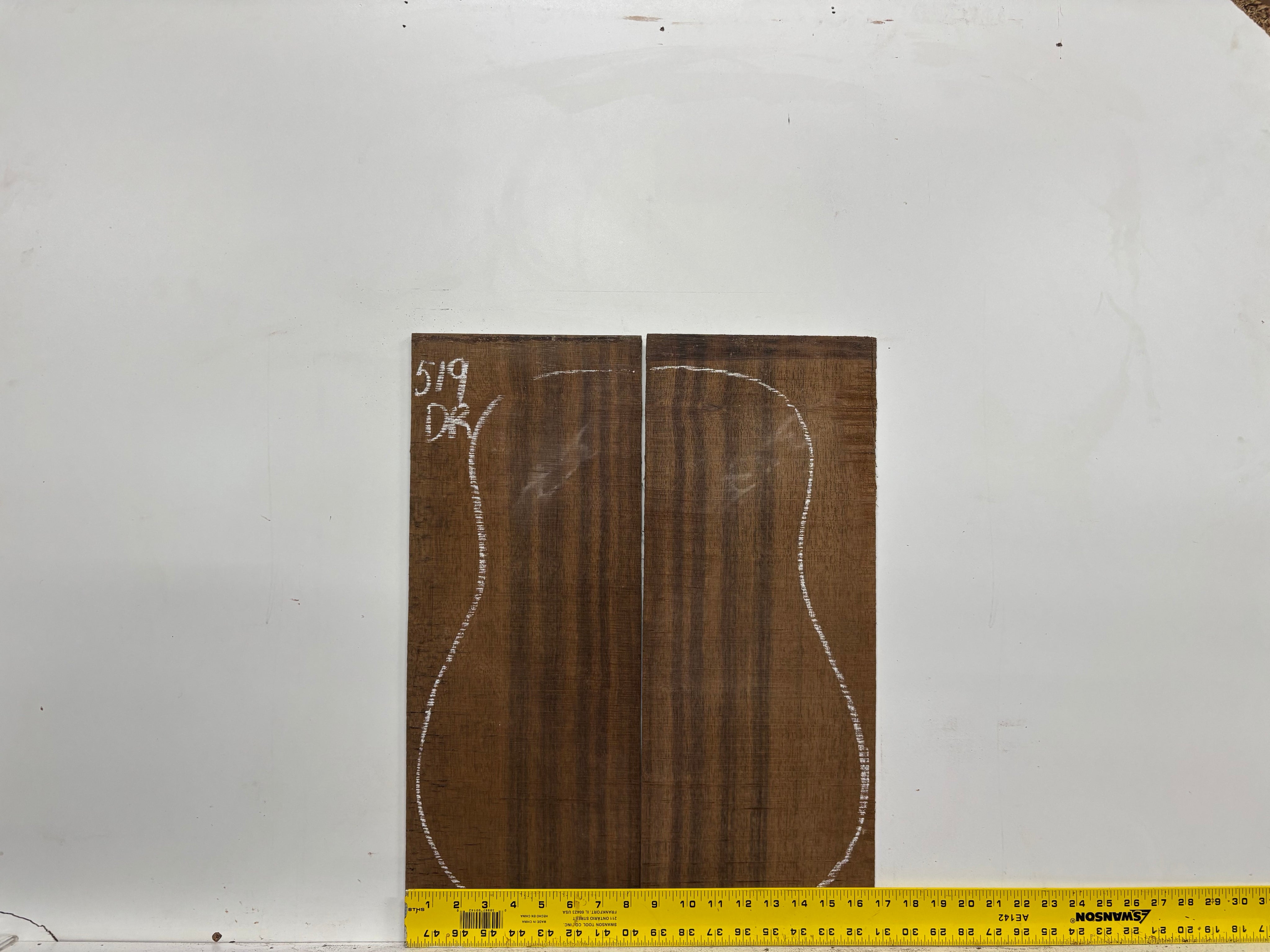 Indian Laurel Dreadnought Guitar Back and Side Set #519 - Exotic Wood Zone