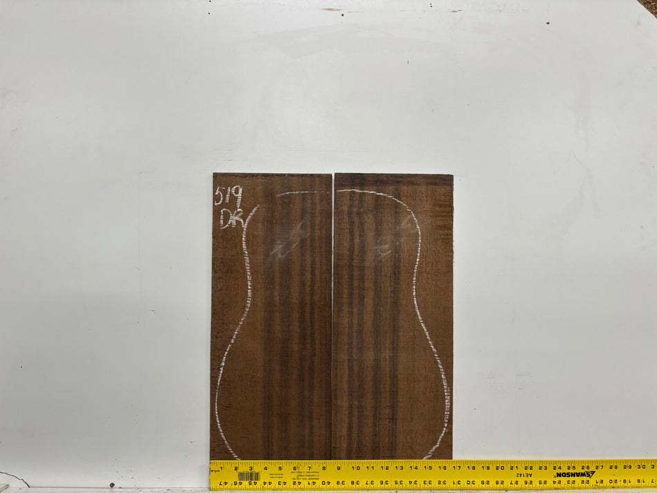 Indian Laurel Dreadnought Guitar Back and Side Set #519 - Exotic Wood Zone