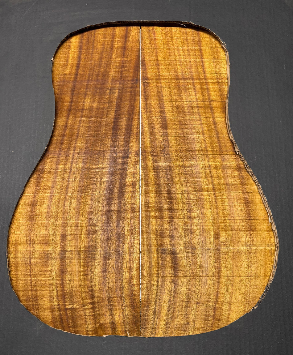 Golden Flame Acacia Dreadnought Guitar Back & Side Set #2009