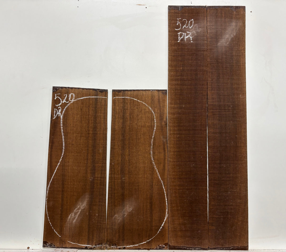 Indian Laurel Dreadnought Guitar Back and Side Set #520 - Exotic Wood Zone
