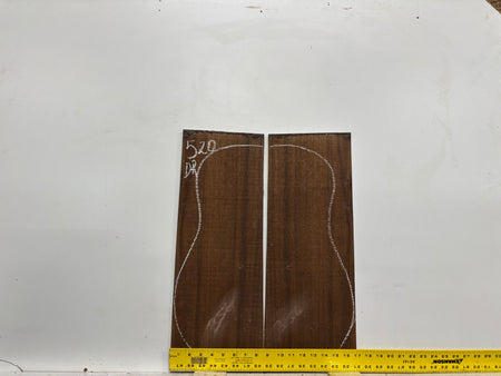 Indian Laurel Dreadnought Guitar Back and Side Set #520 - Exotic Wood Zone
