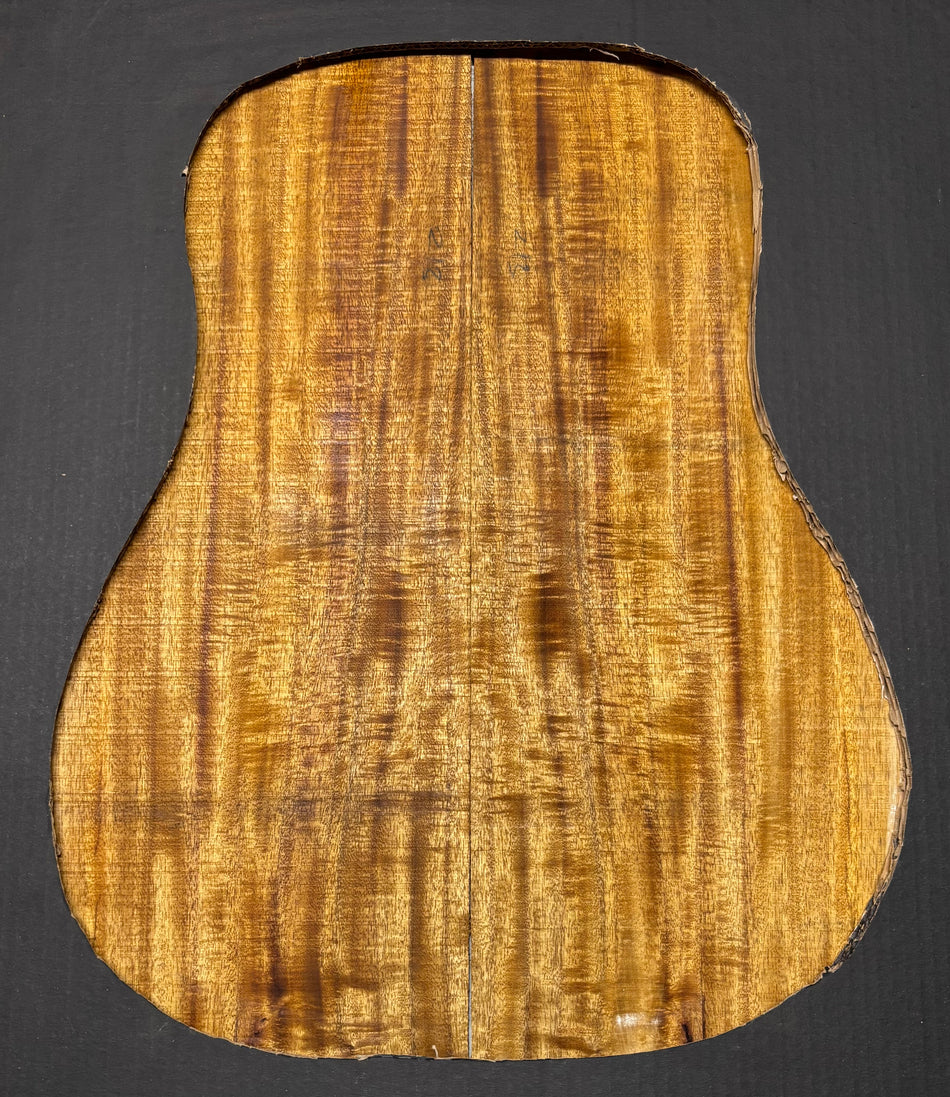 Golden Flame Acacia Dreadnought Guitar Back & Side Set #2010