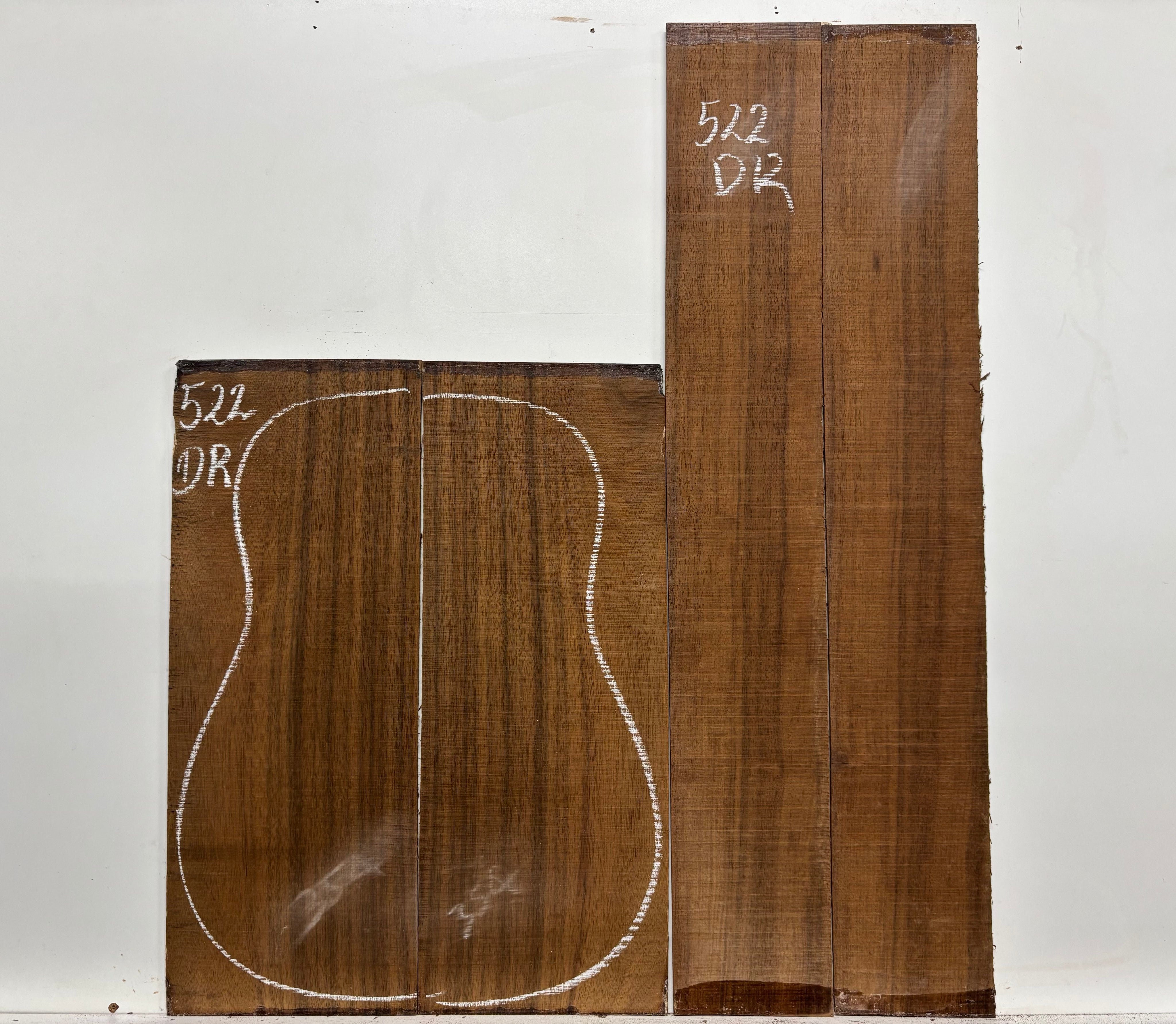 Indian Laurel Dreadnought Guitar Back and Side Set #522 - Exotic Wood Zone