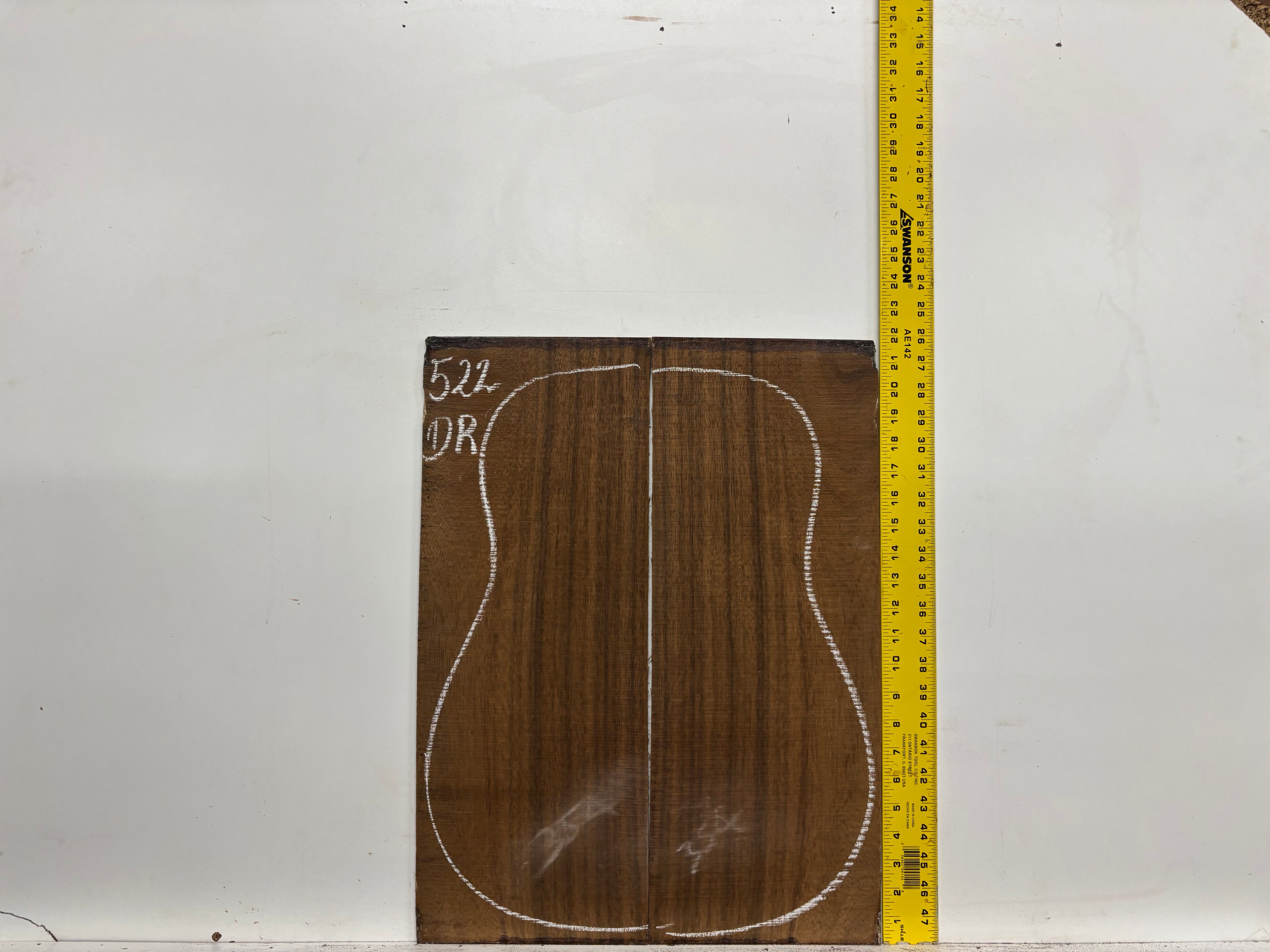 Indian Laurel Dreadnought Guitar Back and Side Set #522 - Exotic Wood Zone