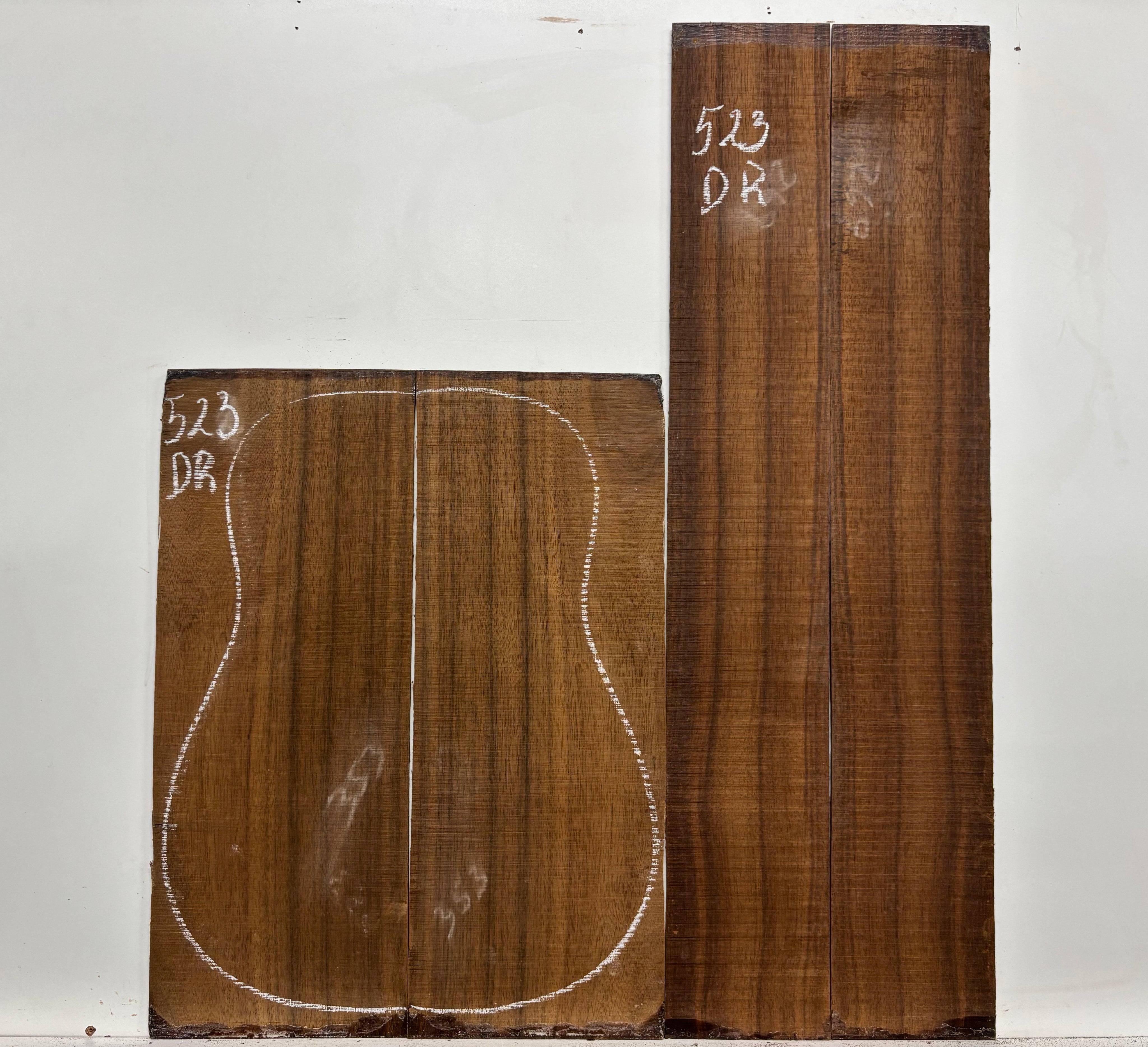 Indian Laurel Dreadnought Guitar Back and Side Set #523 - Exotic Wood Zone