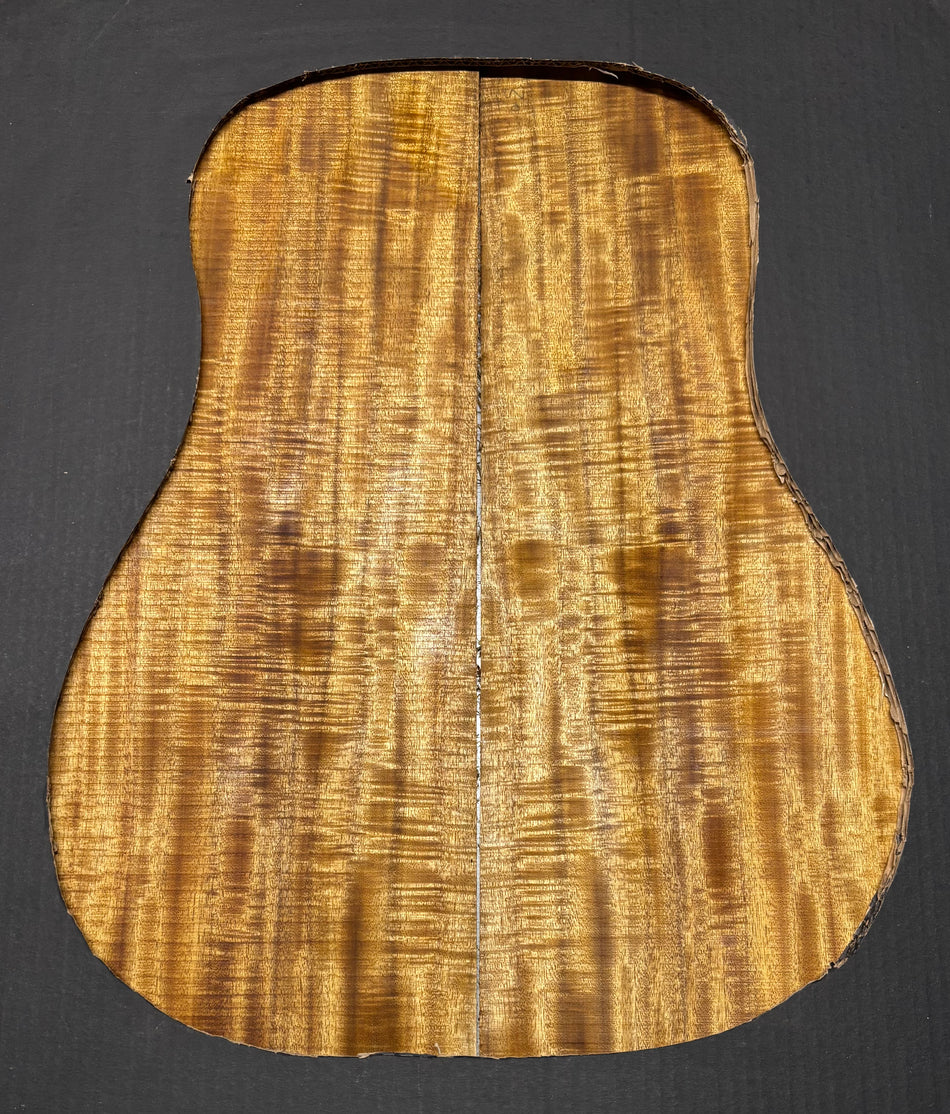 Golden Flame Acacia Dreadnought Guitar Back & Side Set #2012