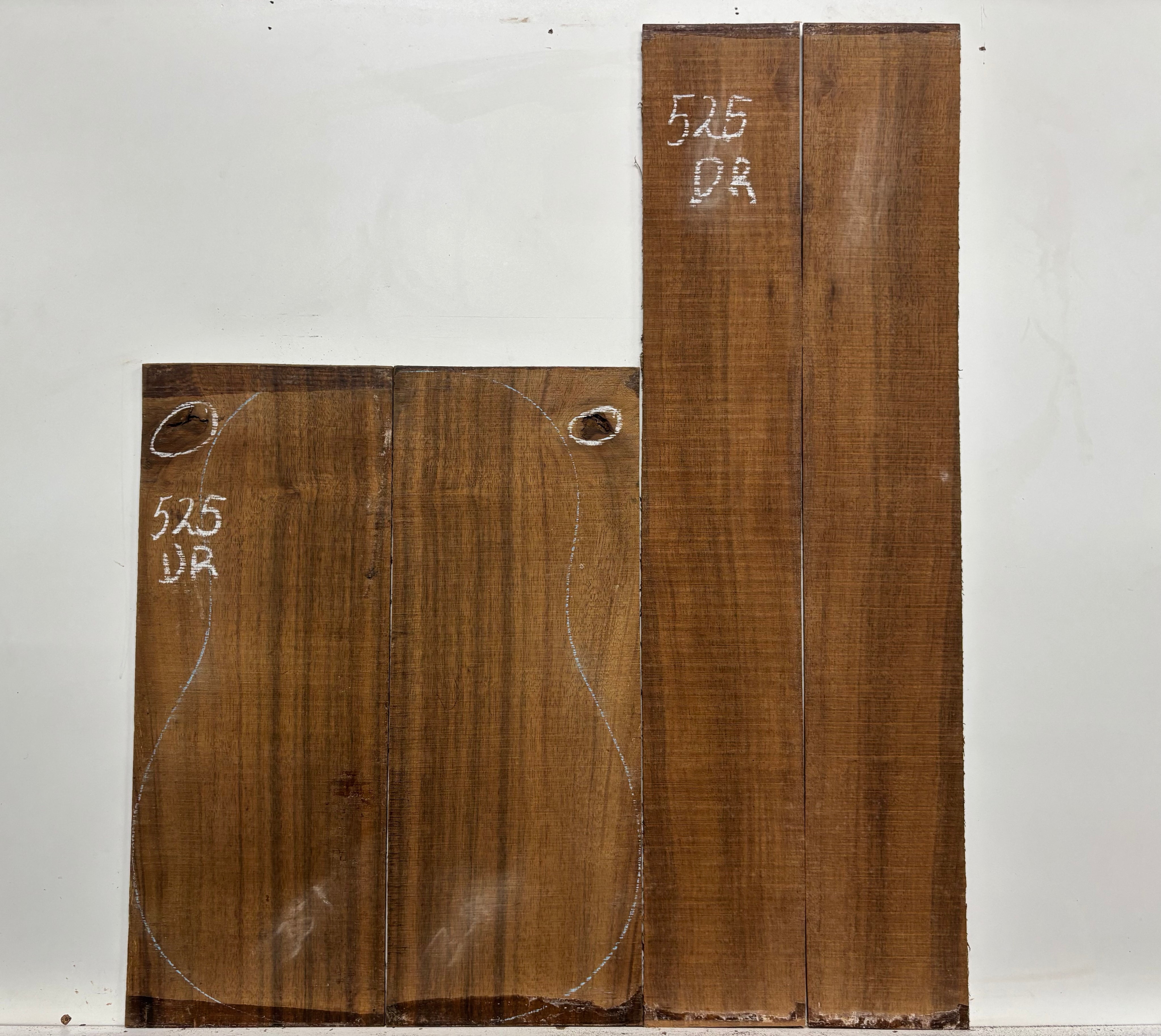 Indian Laurel Dreadnought Guitar Back and Side Set #525 - Exotic Wood Zone