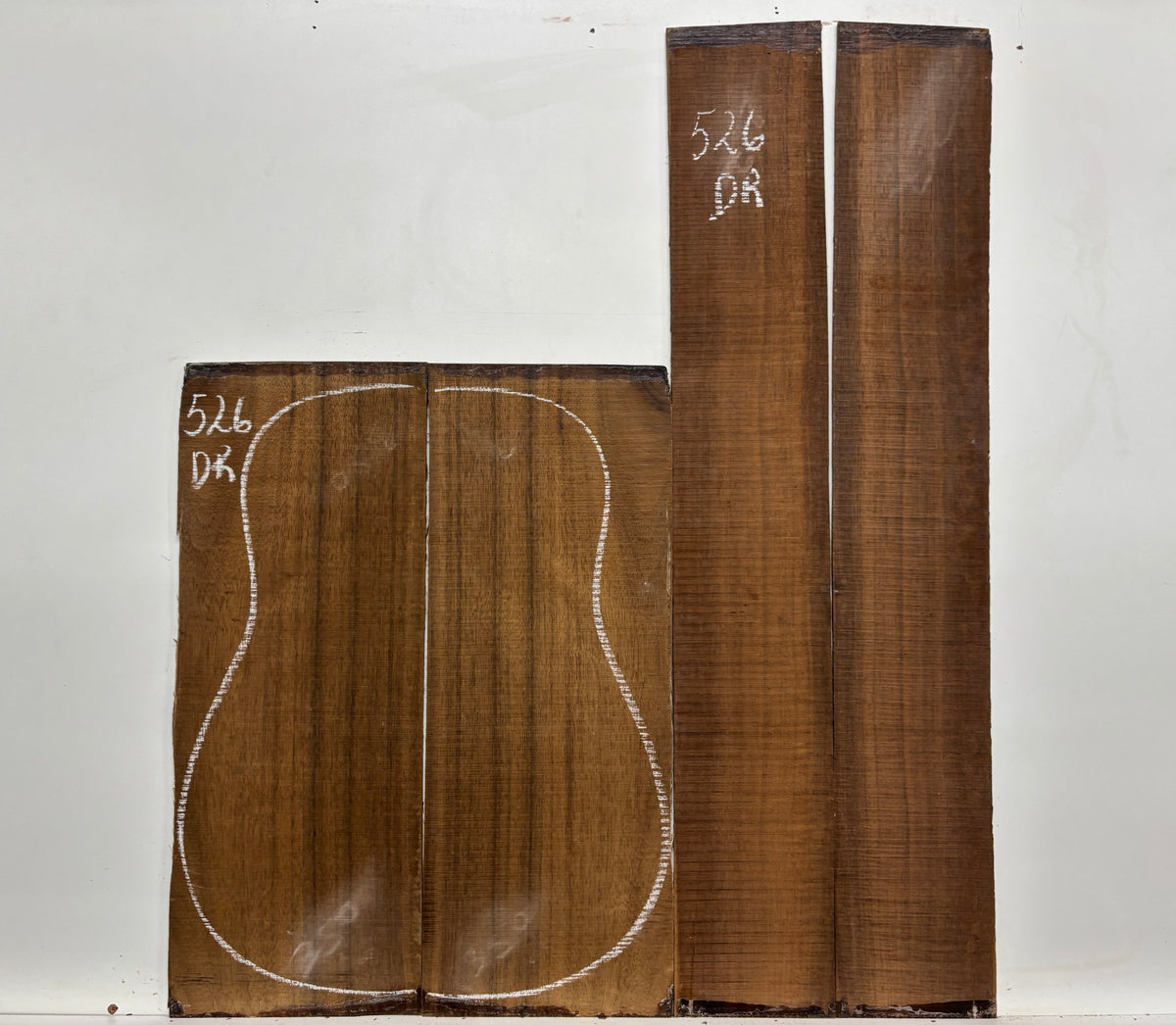 Indian Laurel Dreadnought Guitar Back and Side Set #526 - Exotic Wood Zone