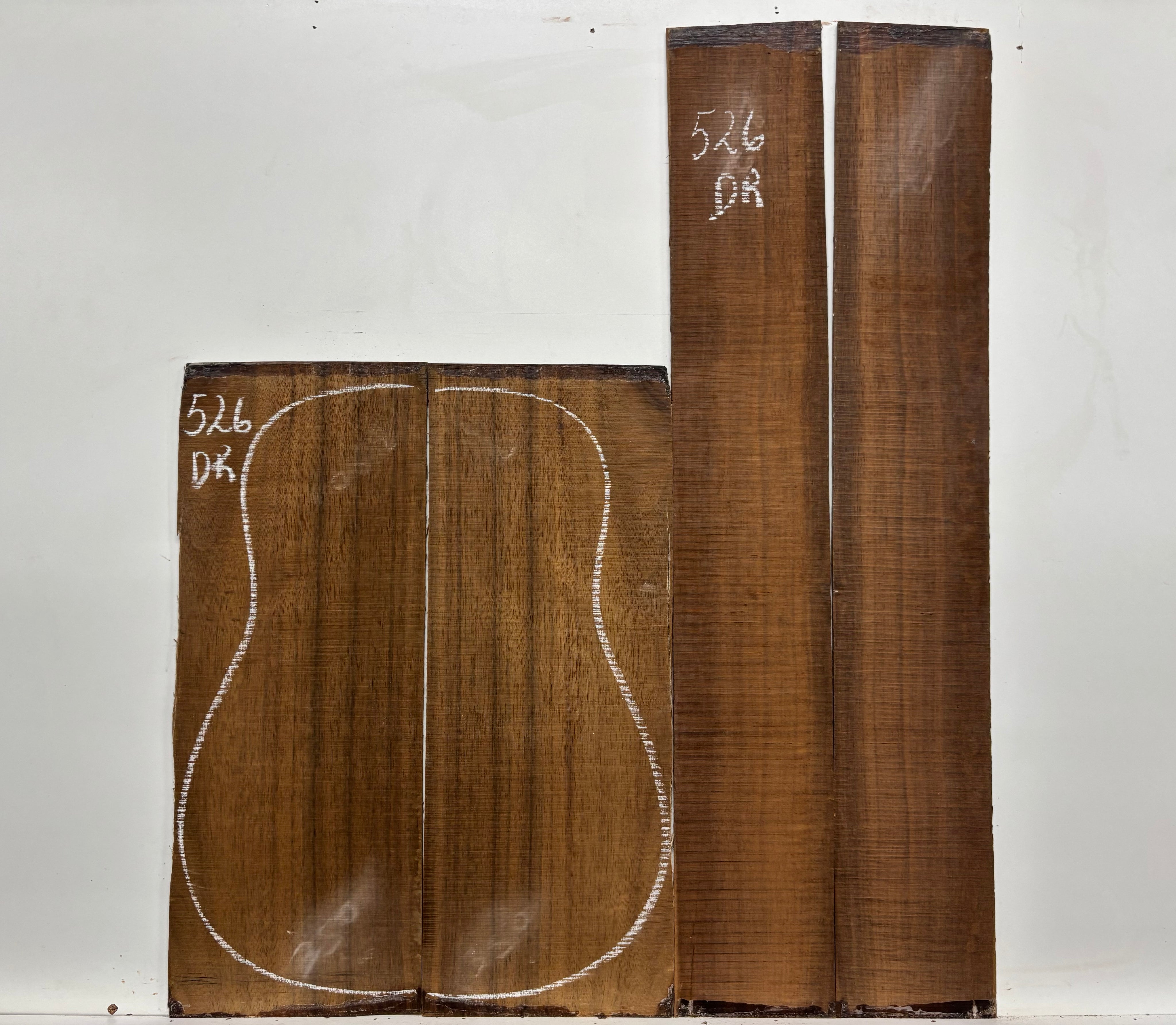 Indian Laurel Dreadnought Guitar Back and Side Set #526 - Exotic Wood Zone