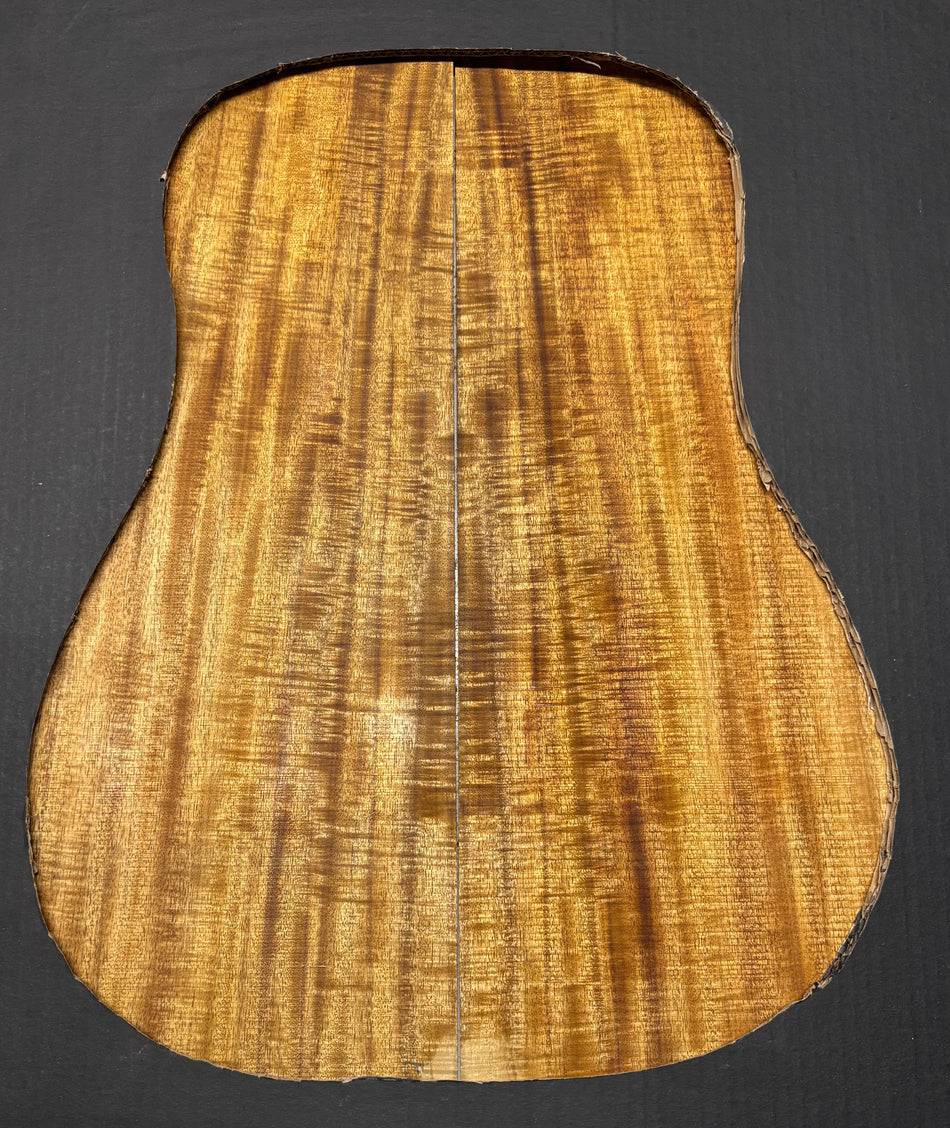 Golden Flame Acacia Dreadnought Guitar Back & Side Set #2015