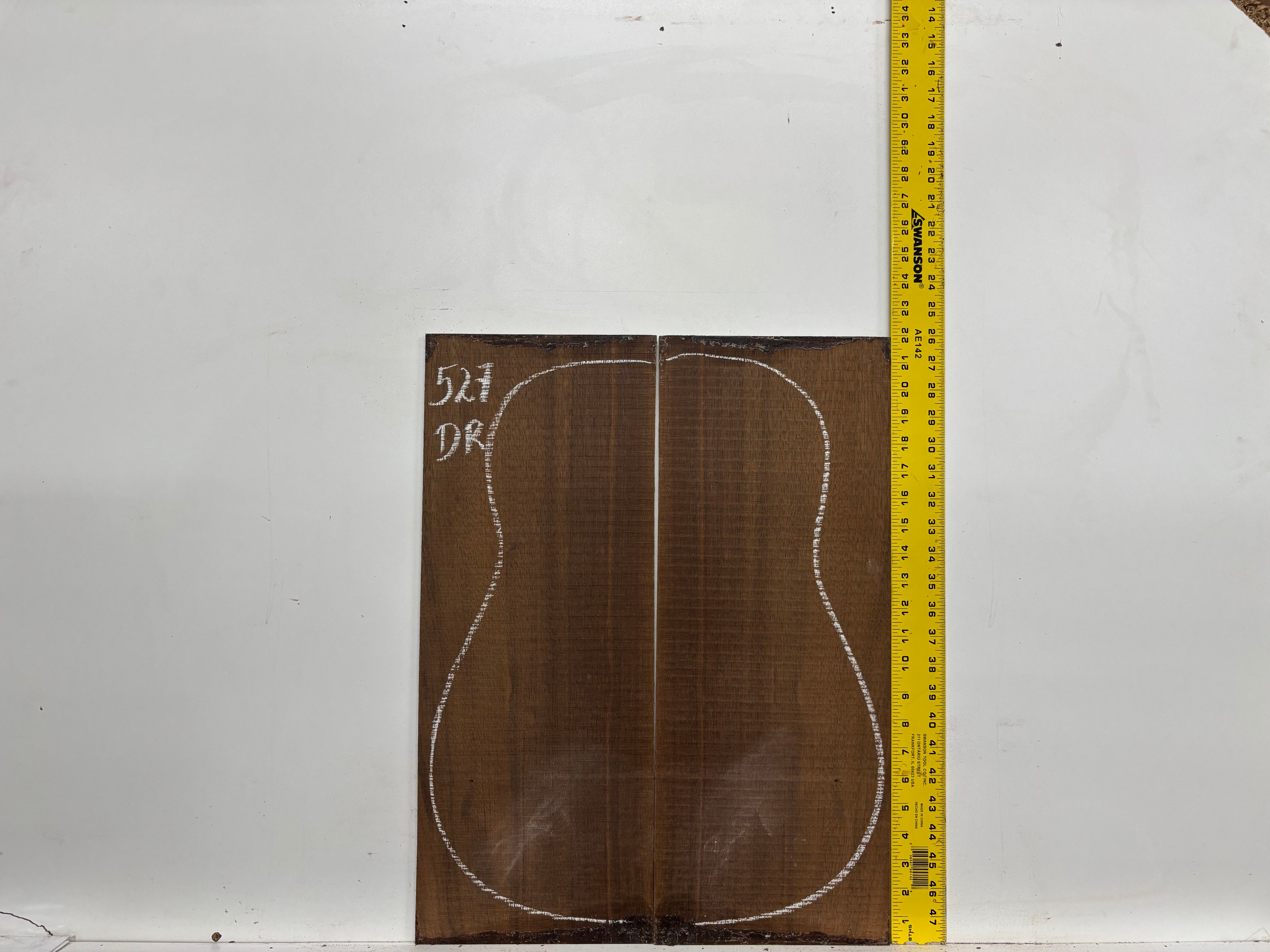 Indian Laurel Dreadnought Guitar Back and Side Set #527 - Exotic Wood Zone