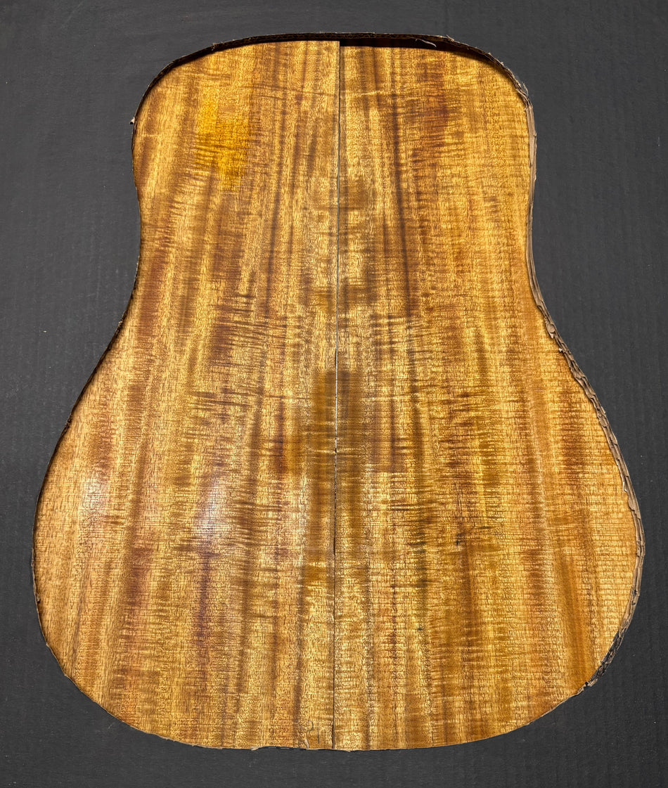 Golden Flame Acacia Dreadnought Guitar Back & Side Set #2016