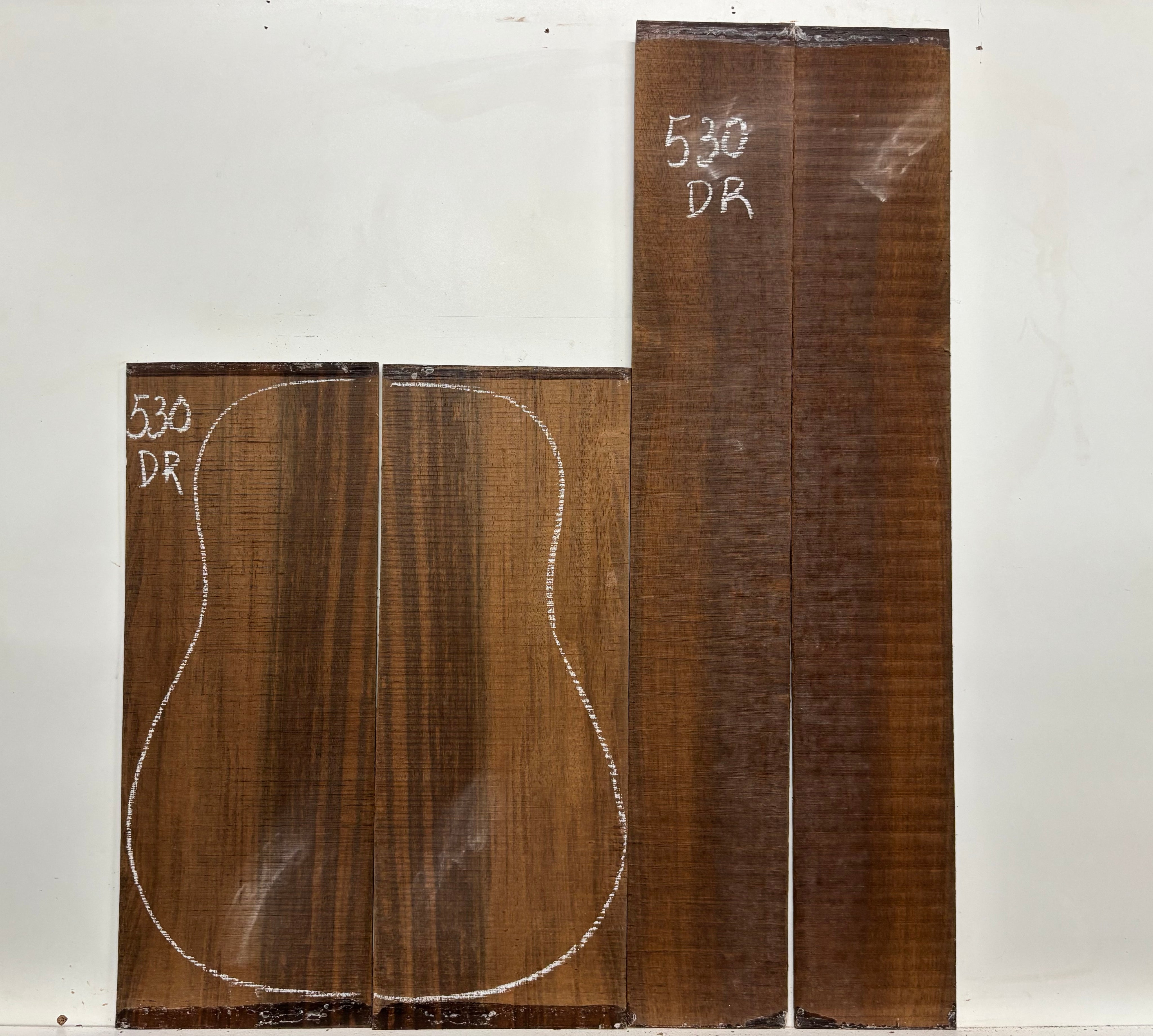 Indian Laurel Dreadnought Guitar Back and Side Set #530 - Exotic Wood Zone