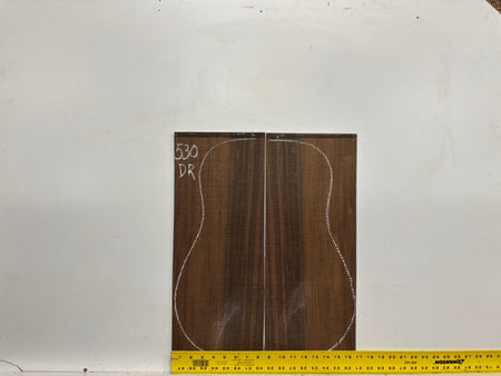 Indian Laurel Dreadnought Guitar Back and Side Set #530 - Exotic Wood Zone