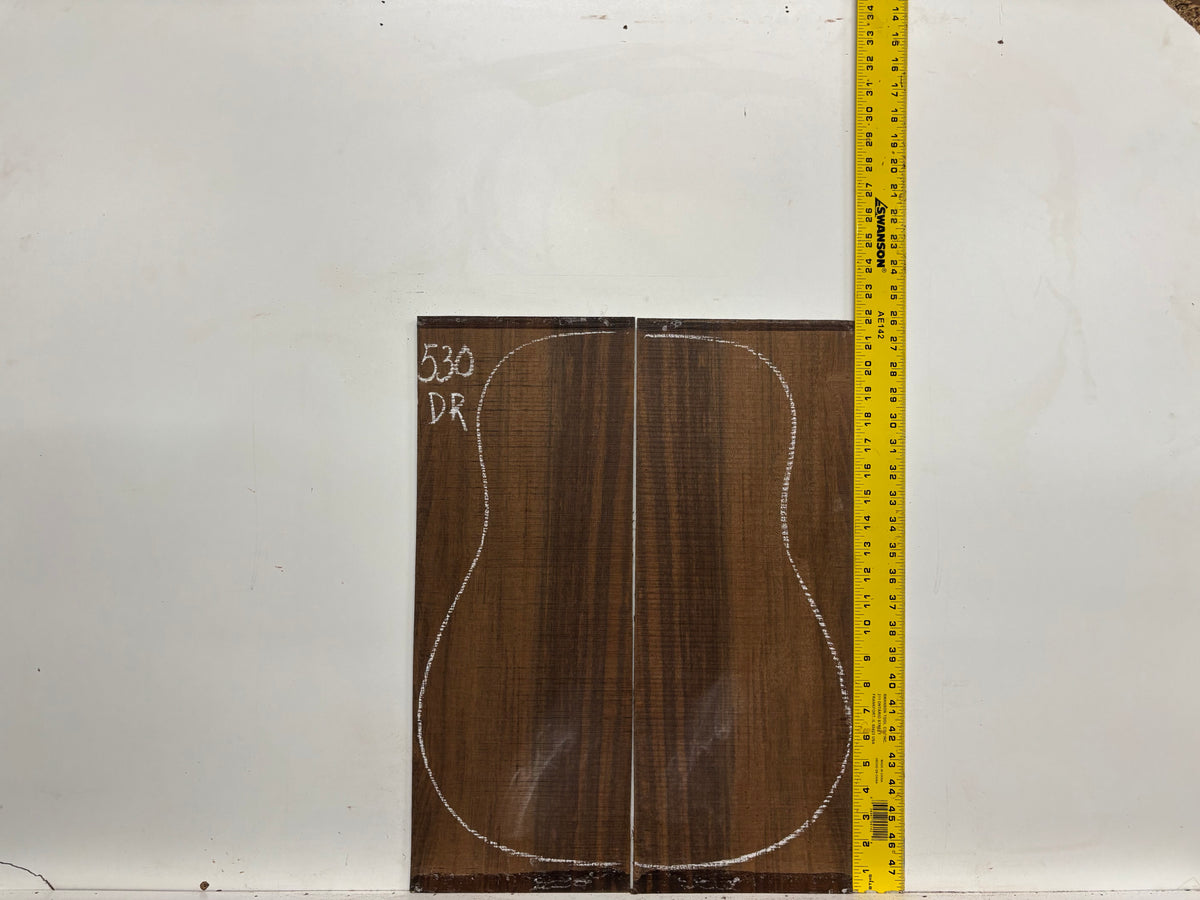 Indian Laurel Dreadnought Guitar Back and Side Set #530 - Exotic Wood Zone