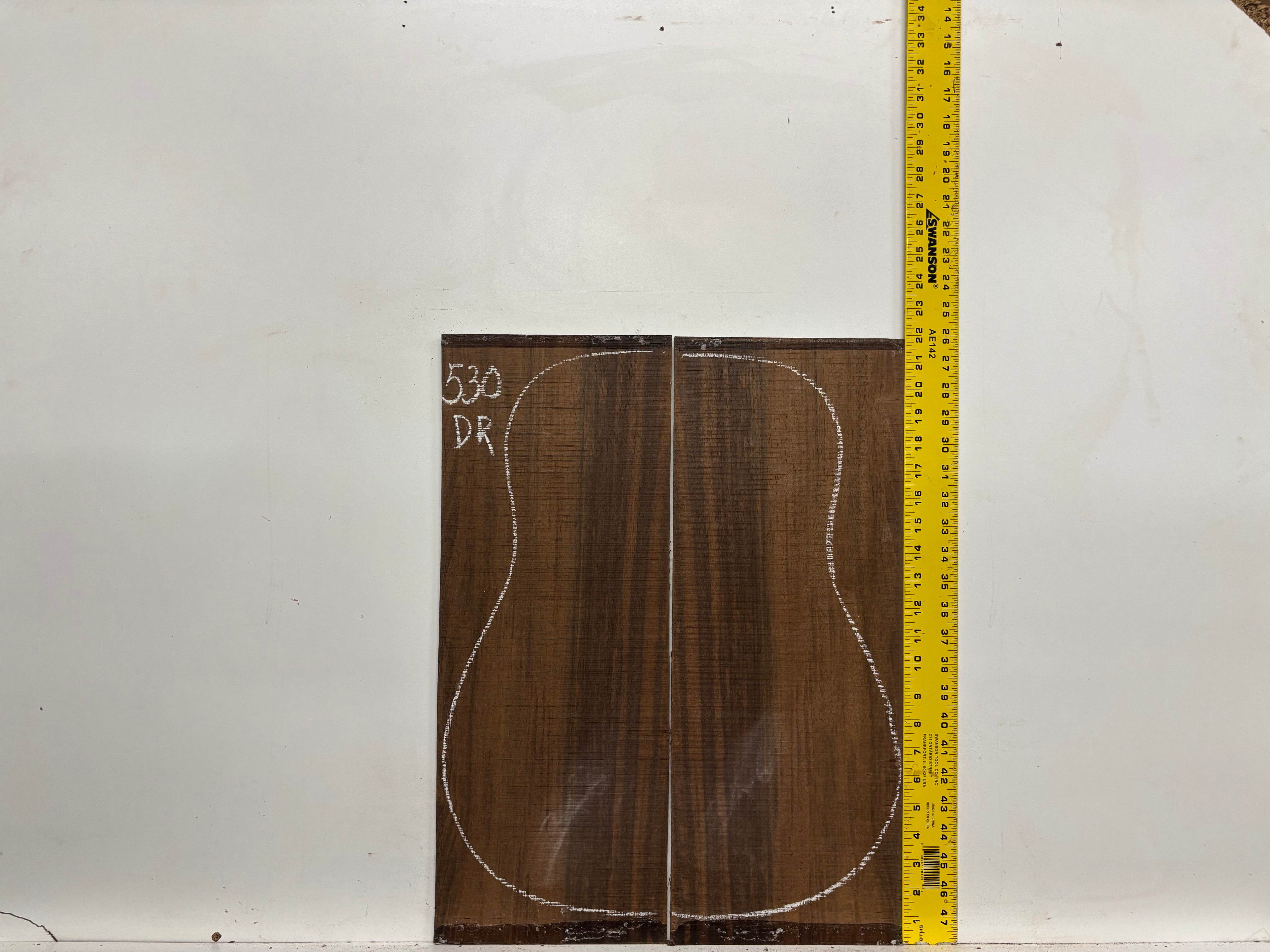 Indian Laurel Dreadnought Guitar Back and Side Set #530 - Exotic Wood Zone
