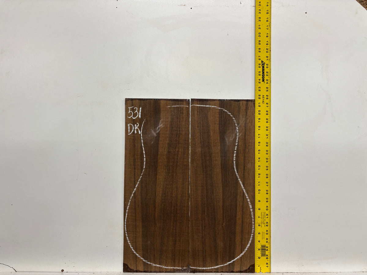 Indian Laurel Dreadnought Guitar Back and Side Set #531 - Exotic Wood Zone