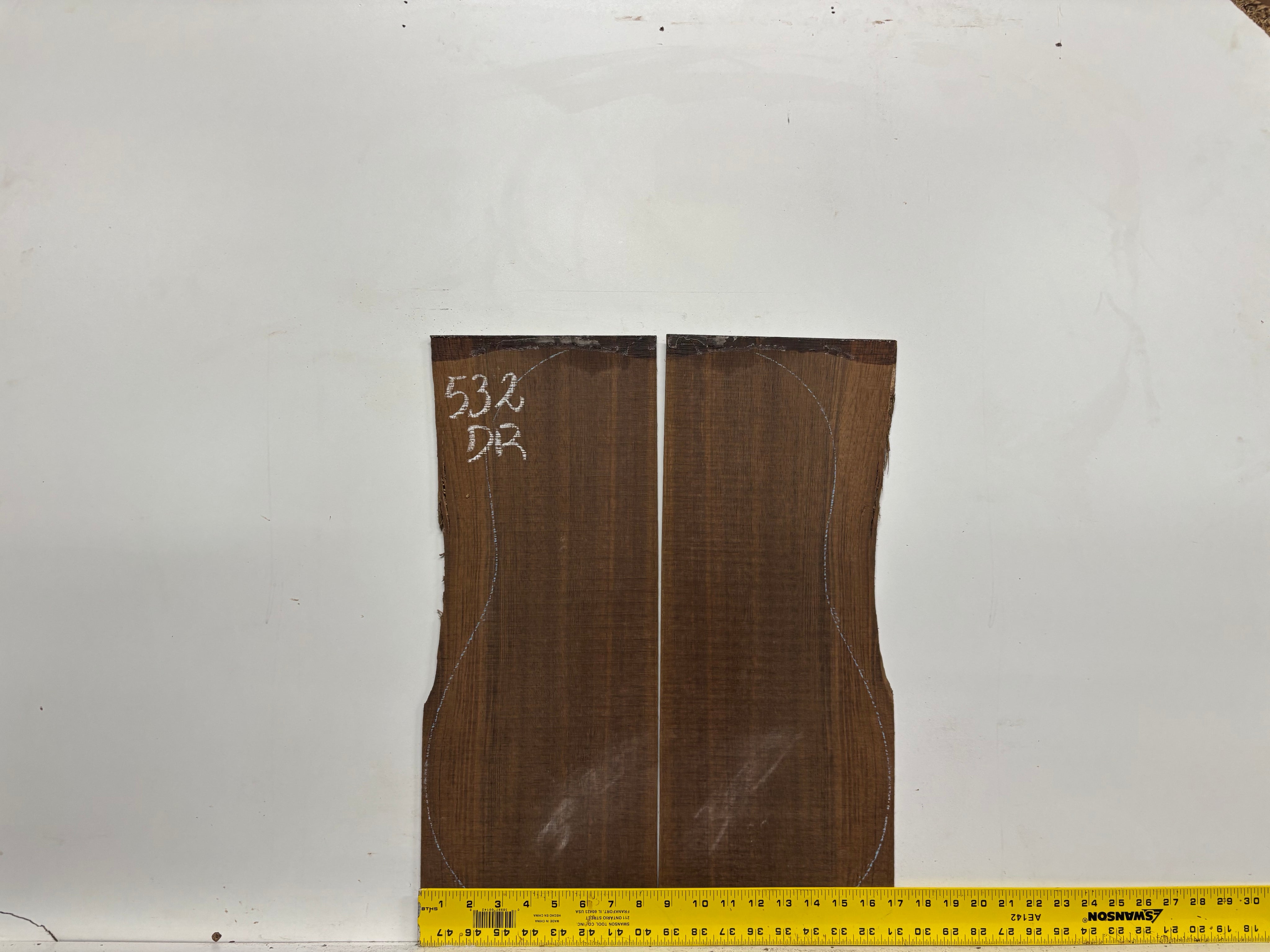 Indian Laurel Dreadnought Guitar Back and Side Set #532 - Exotic Wood Zone