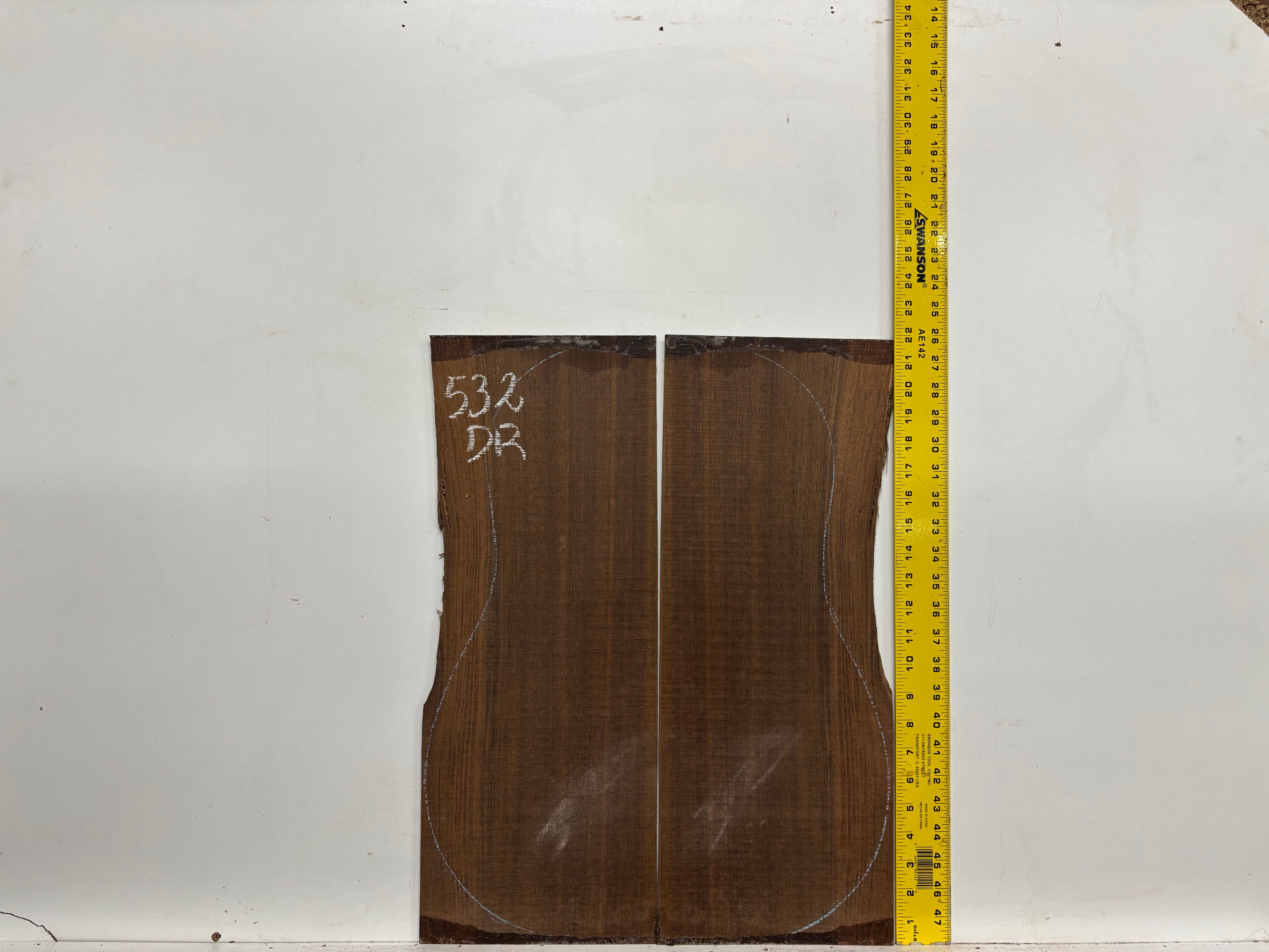 Indian Laurel Dreadnought Guitar Back and Side Set #532 - Exotic Wood Zone