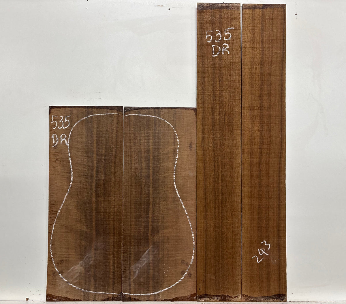 Indian Laurel Dreadnought Guitar Back and Side Set #535 - Exotic Wood Zone