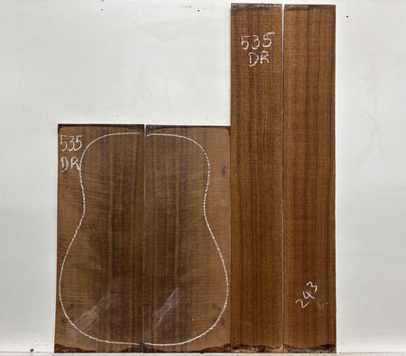 Indian Laurel Dreadnought Guitar Back and Side Set #535 - Exotic Wood Zone