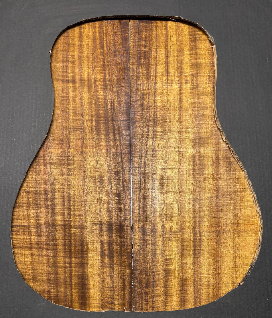 Golden Flame Acacia Dreadnought Guitar Back & Side Set #2023