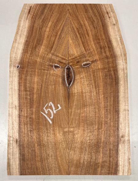 Curly Flame Hawaiian Koa Bookmatched Guitar Drop Tops 21" x 7-1/4" x 3/8" #152 - Exotic Wood Zone - Buy online Across USA 