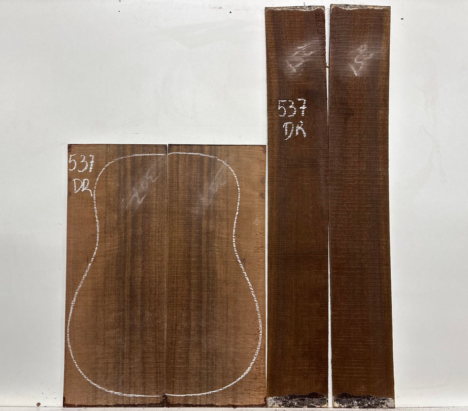 Indian Laurel Dreadnought Guitar Back and Side Set #537 - Exotic Wood Zone