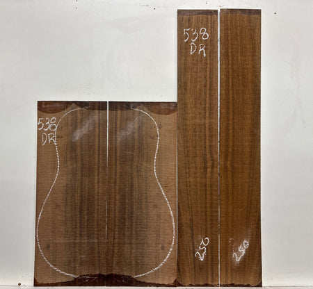 Indian Laurel Dreadnought Guitar Back and Side Set #538 - Exotic Wood Zone