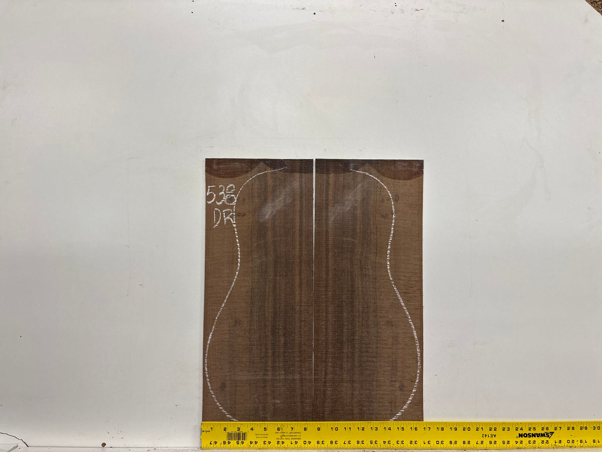 Indian Laurel Dreadnought Guitar Back and Side Set #538 - Exotic Wood Zone