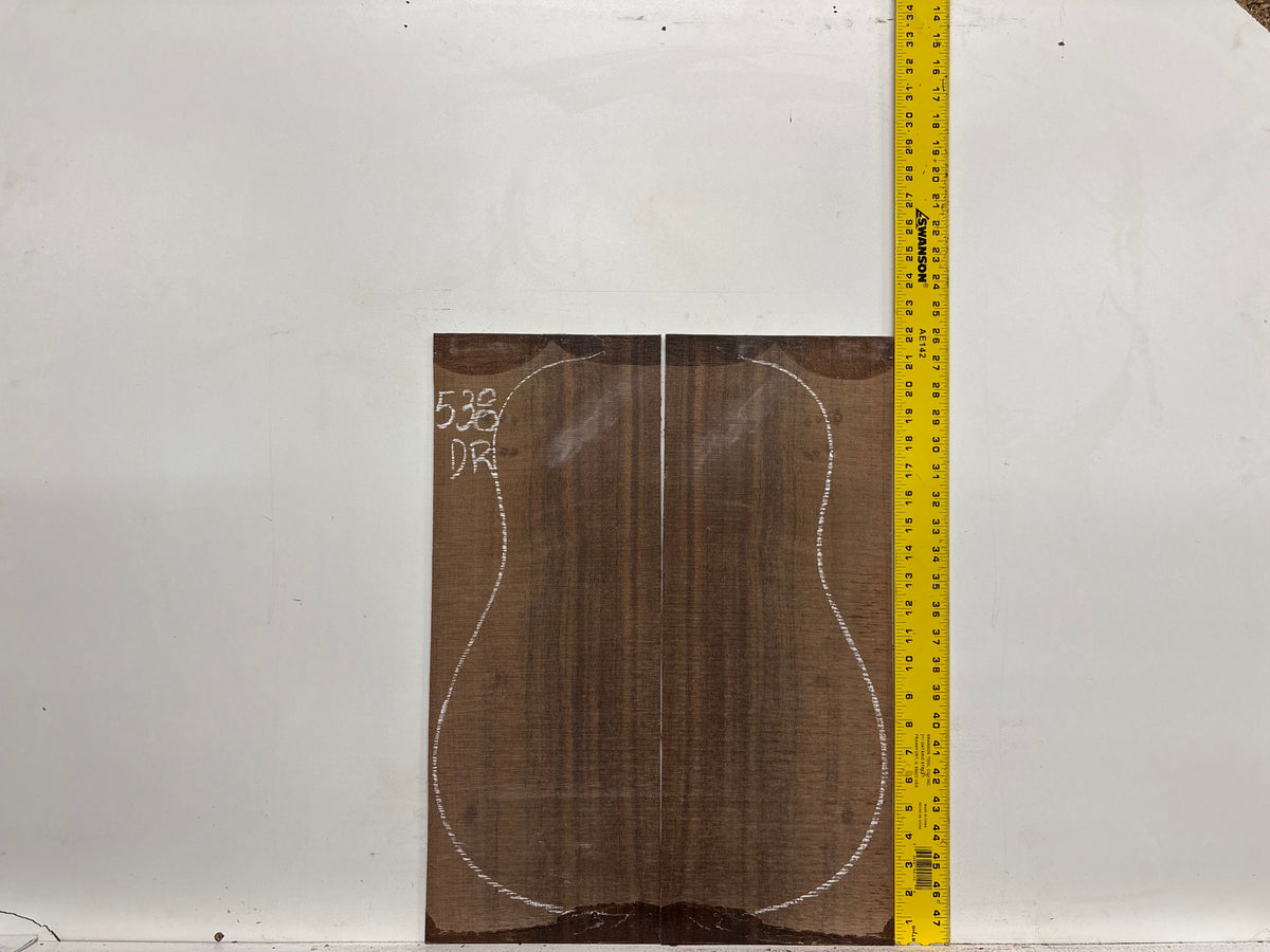 Indian Laurel Dreadnought Guitar Back and Side Set #538 - Exotic Wood Zone