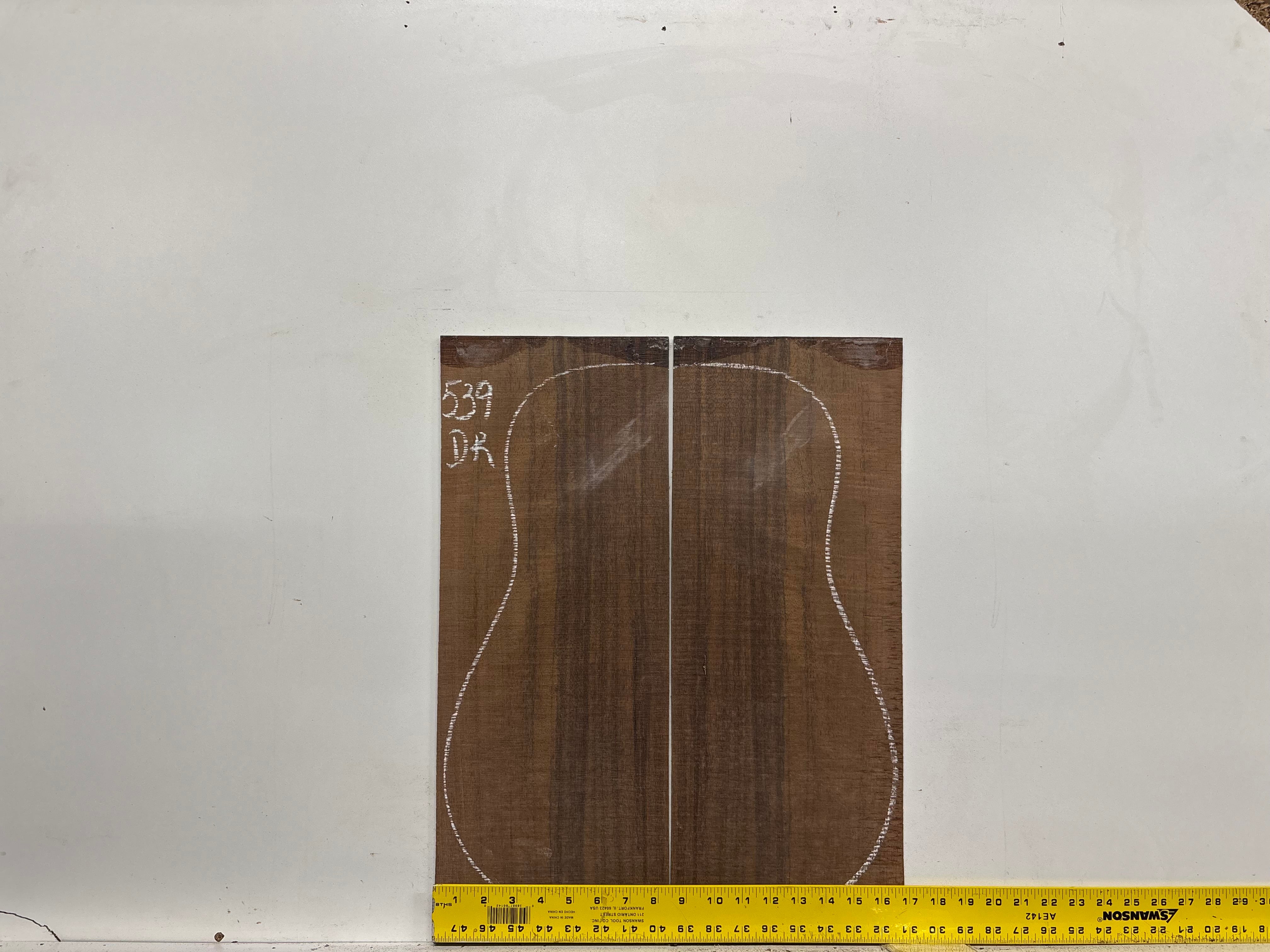 Indian Laurel Dreadnought Guitar Back and Side Set #539 - Exotic Wood Zone