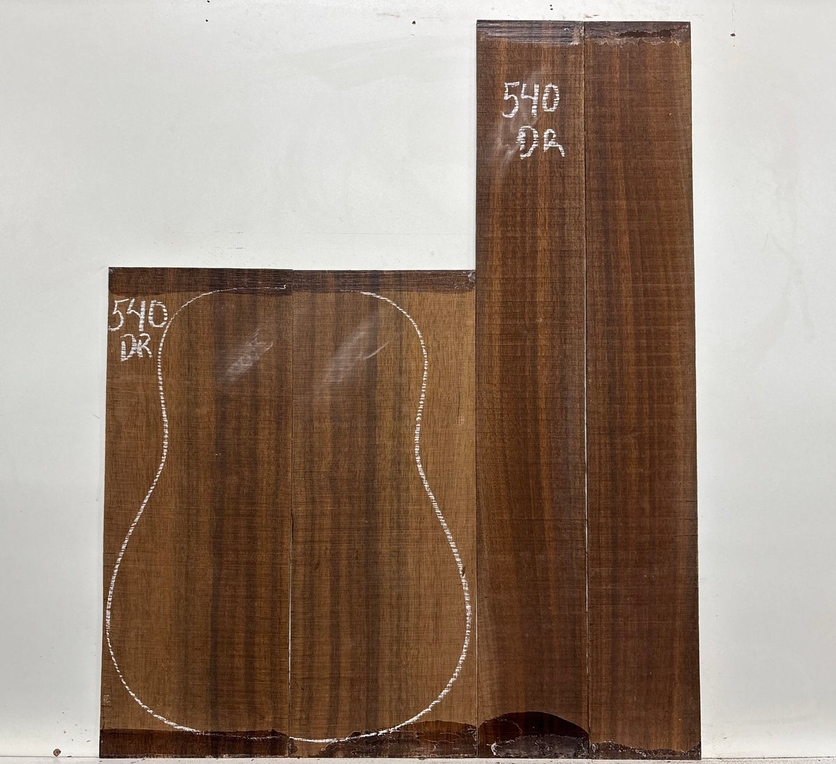 Indian Laurel Dreadnought Guitar Back and Side Set #540 - Exotic Wood Zone