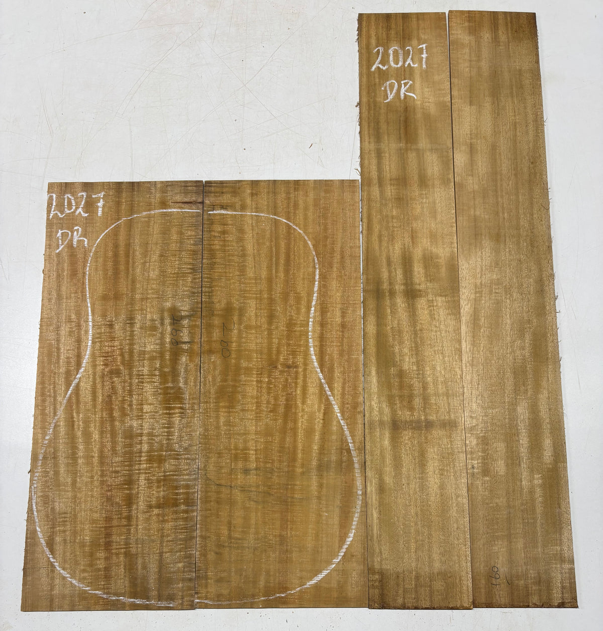 Pack of 10, Golden Flame Acacia Acoustic Guitar Set Exotic Wood Zone 