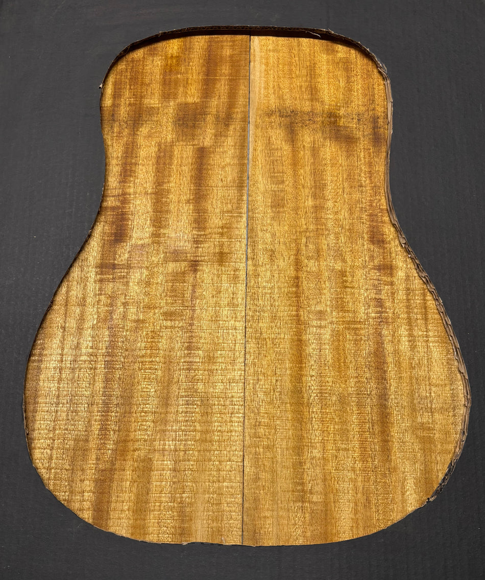 Golden Flame Acacia Dreadnought Guitar Back & Side Set #2028