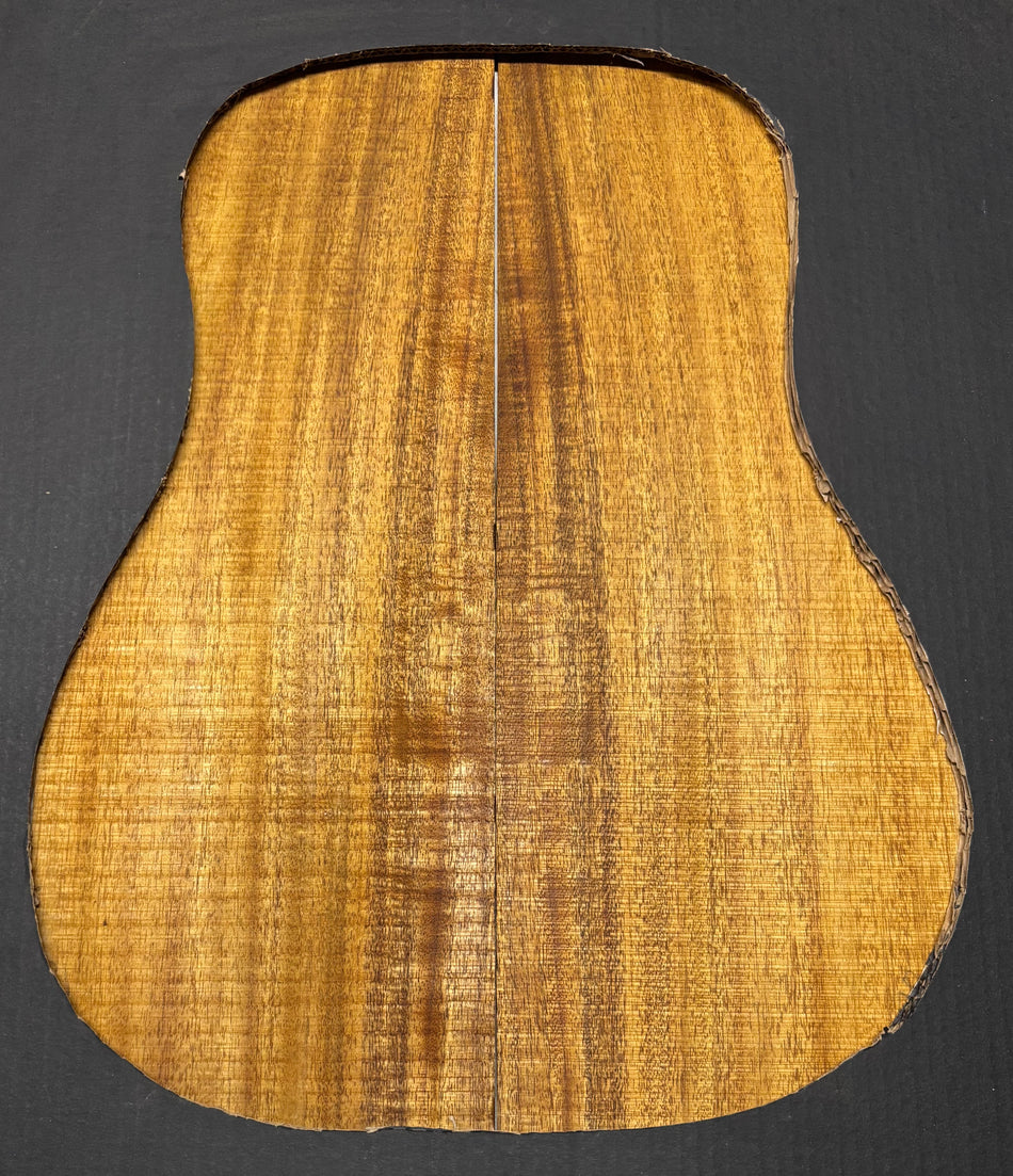 Golden Flame Acacia Dreadnought Guitar Back & Side Set #2030