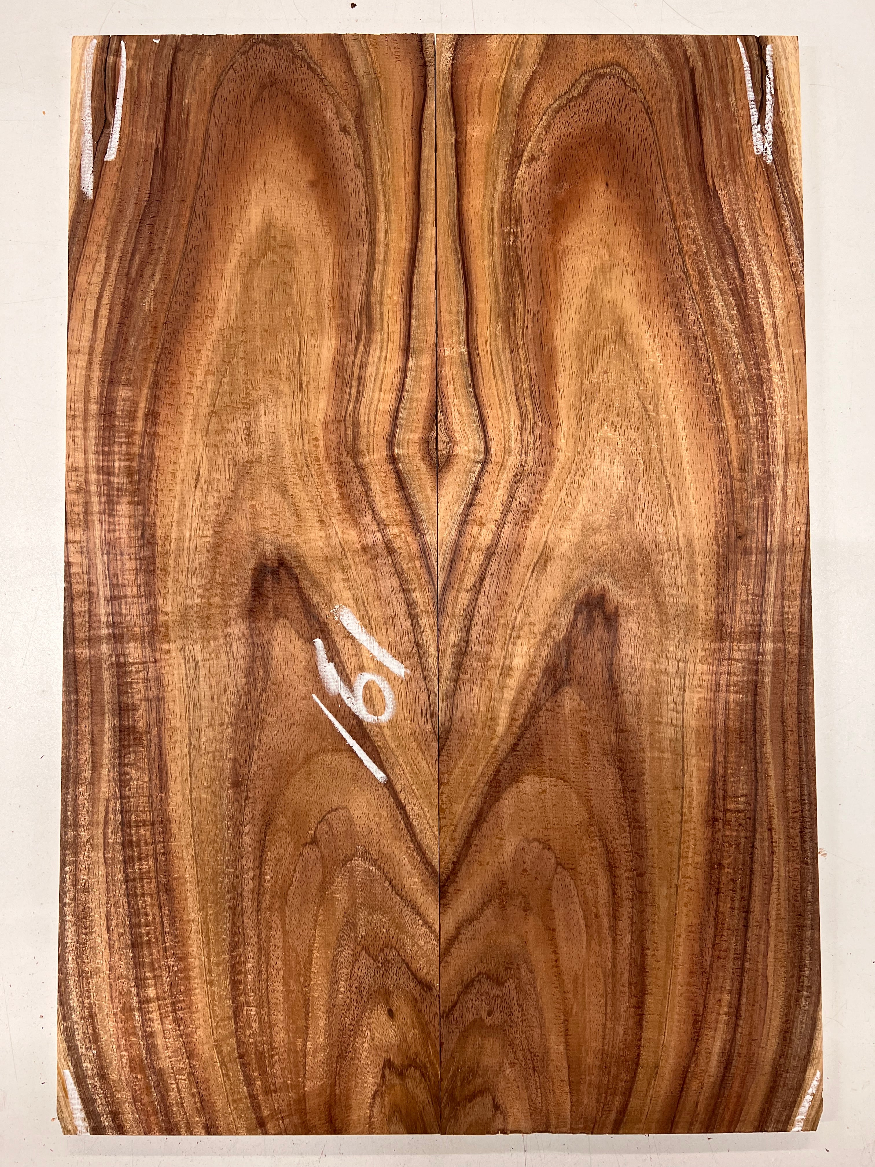 Curly Flame Hawaiian Koa Bookmatched Guitar Drop Tops 21" x 7-1/4" x 3/8" #161 - Exotic Wood Zone - Buy online Across USA 